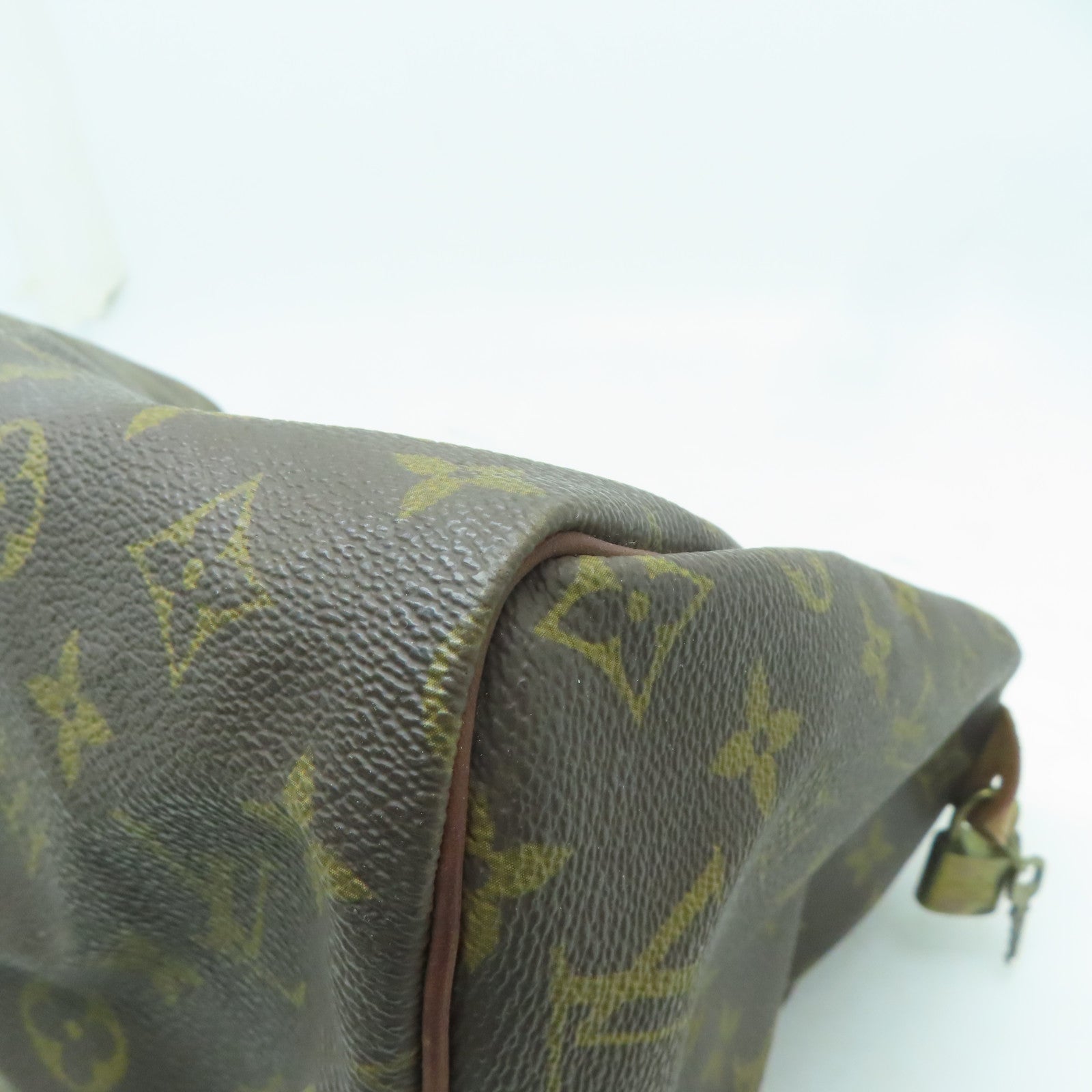 LOUIS VUITTON Monogram Speedy 30金扣手挽袋啡色
