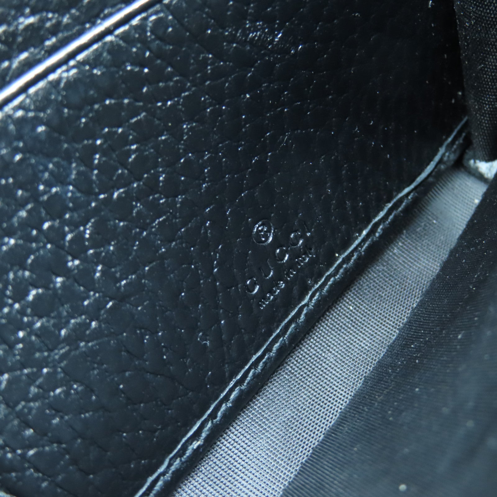 GUCCI 塗層帆布WOC Chain Shoulder Bag金扣鏈帶肩背袋啡色
