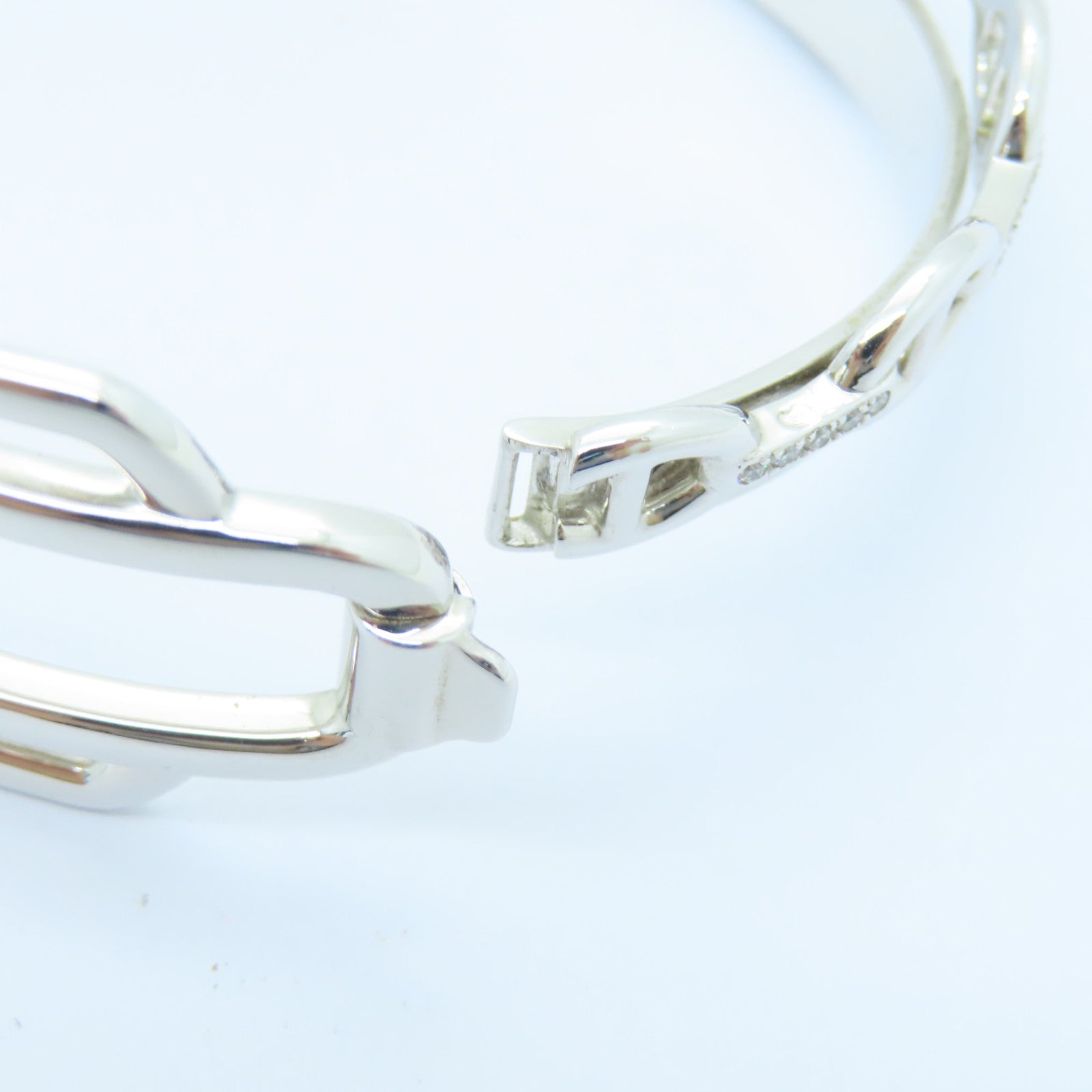 HERMES 【激減優惠】18K白金0.79ct鑽石Double Tour Collier De Chien Bracelet手鐲