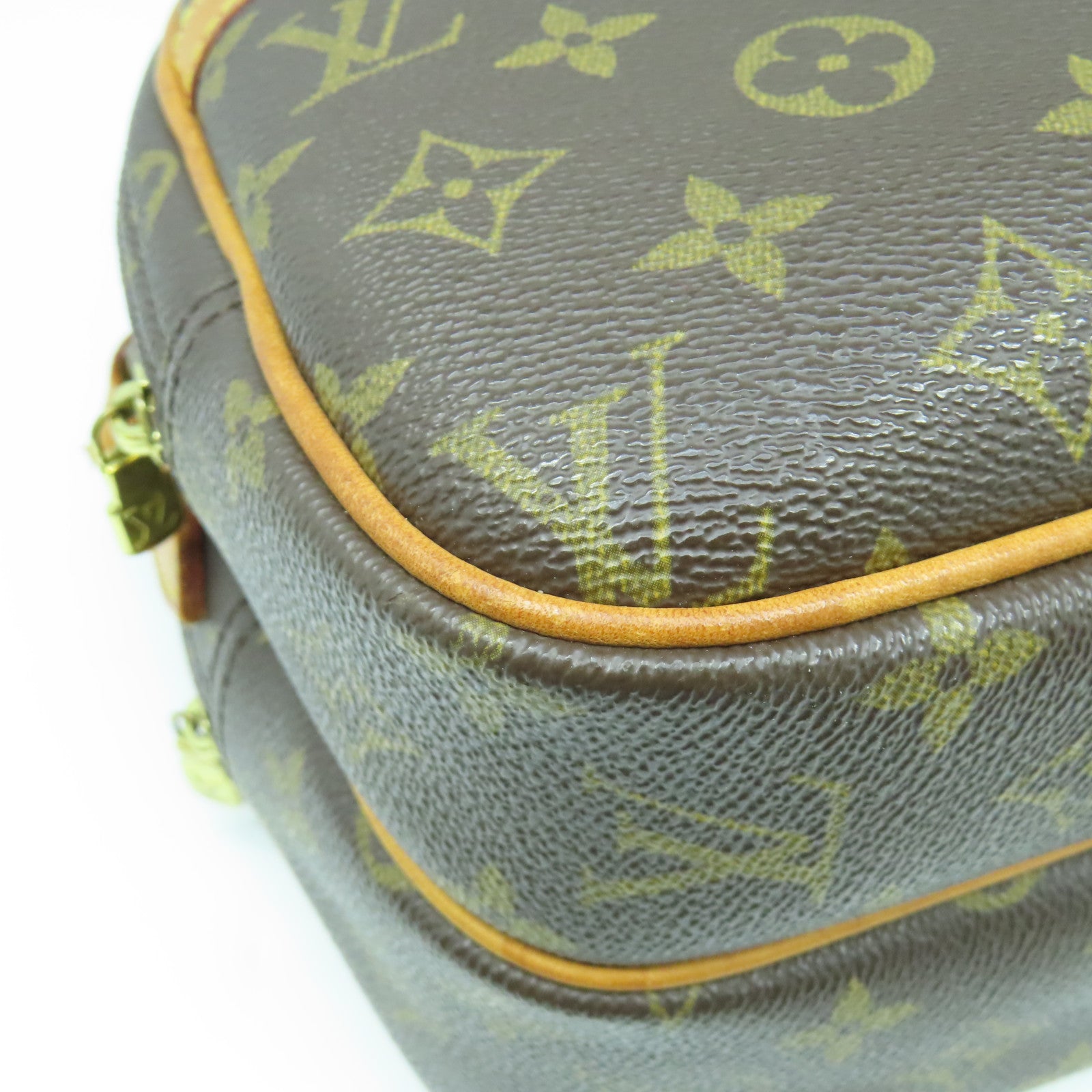 LOUIS VUITTON 【激減優惠】Monogram Reporter PM金扣肩背袋啡色