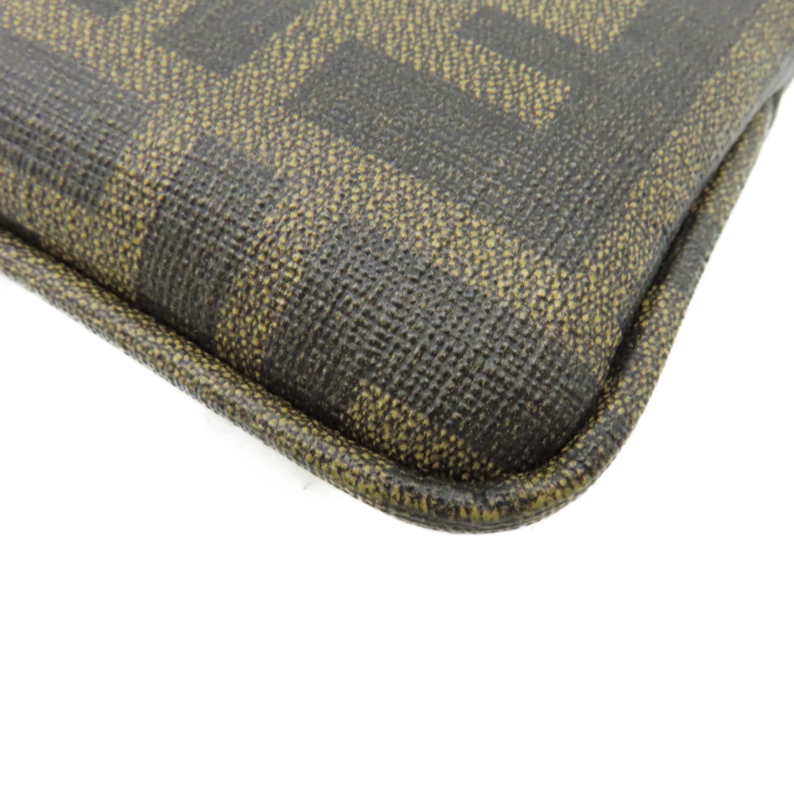 FENDI 塗層帆布Coin Case/Key Case金扣卡片套/鎖匙套啡色