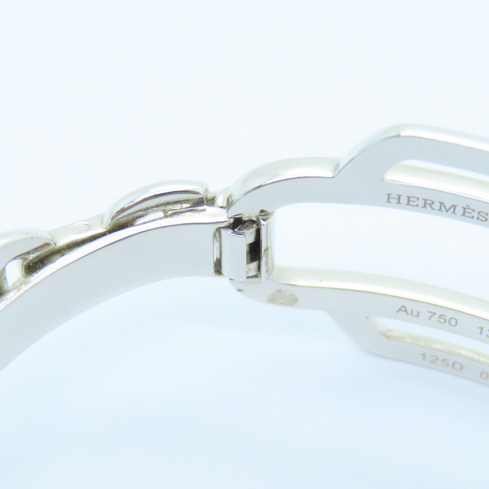 HERMES 【激減優惠】18K白金0.79ct鑽石Double Tour Collier De Chien Bracelet手鐲
