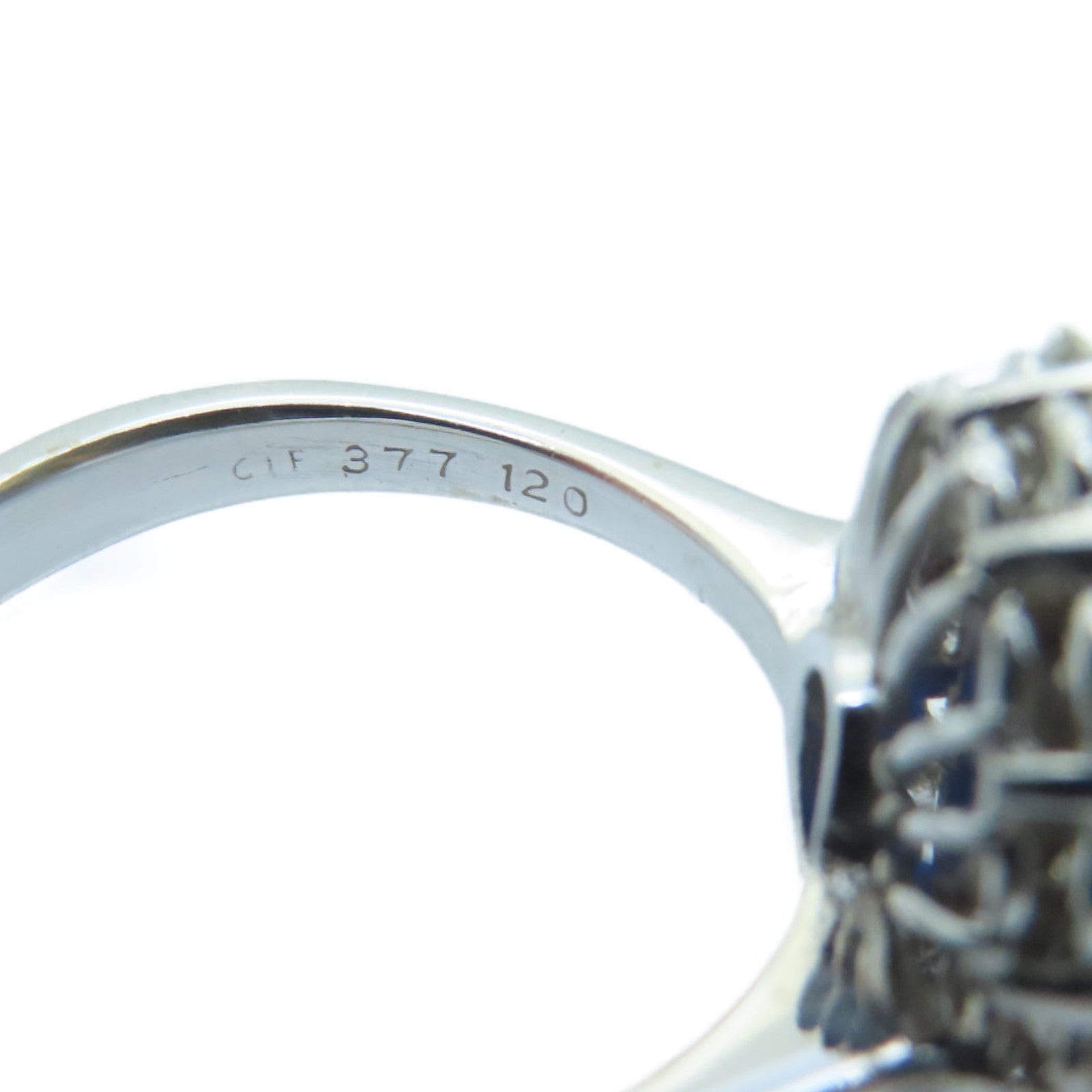 JEWELRY [Sharp Discount] 18K White Gold Sapphire Ring 3.77ct Sapphire/1.20ct Diamond Ring US#6.5