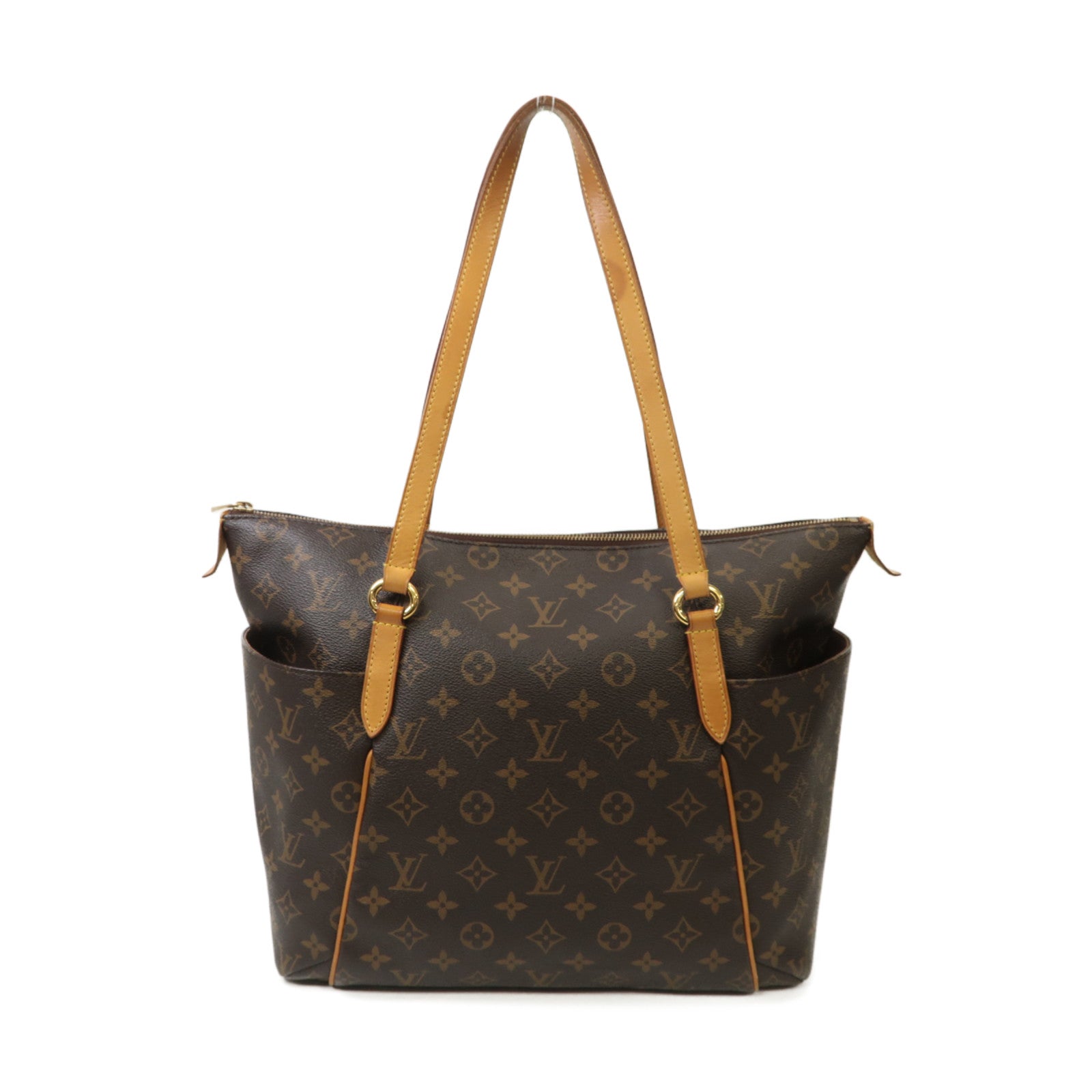 LOUIS VUITTON Monogram Totally GM金扣手挽袋棕色
