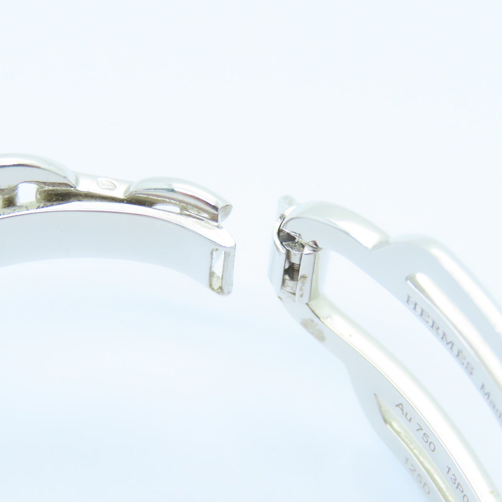 HERMES 【激減優惠】18K白金0.79ct鑽石Double Tour Collier De Chien Bracelet手鐲