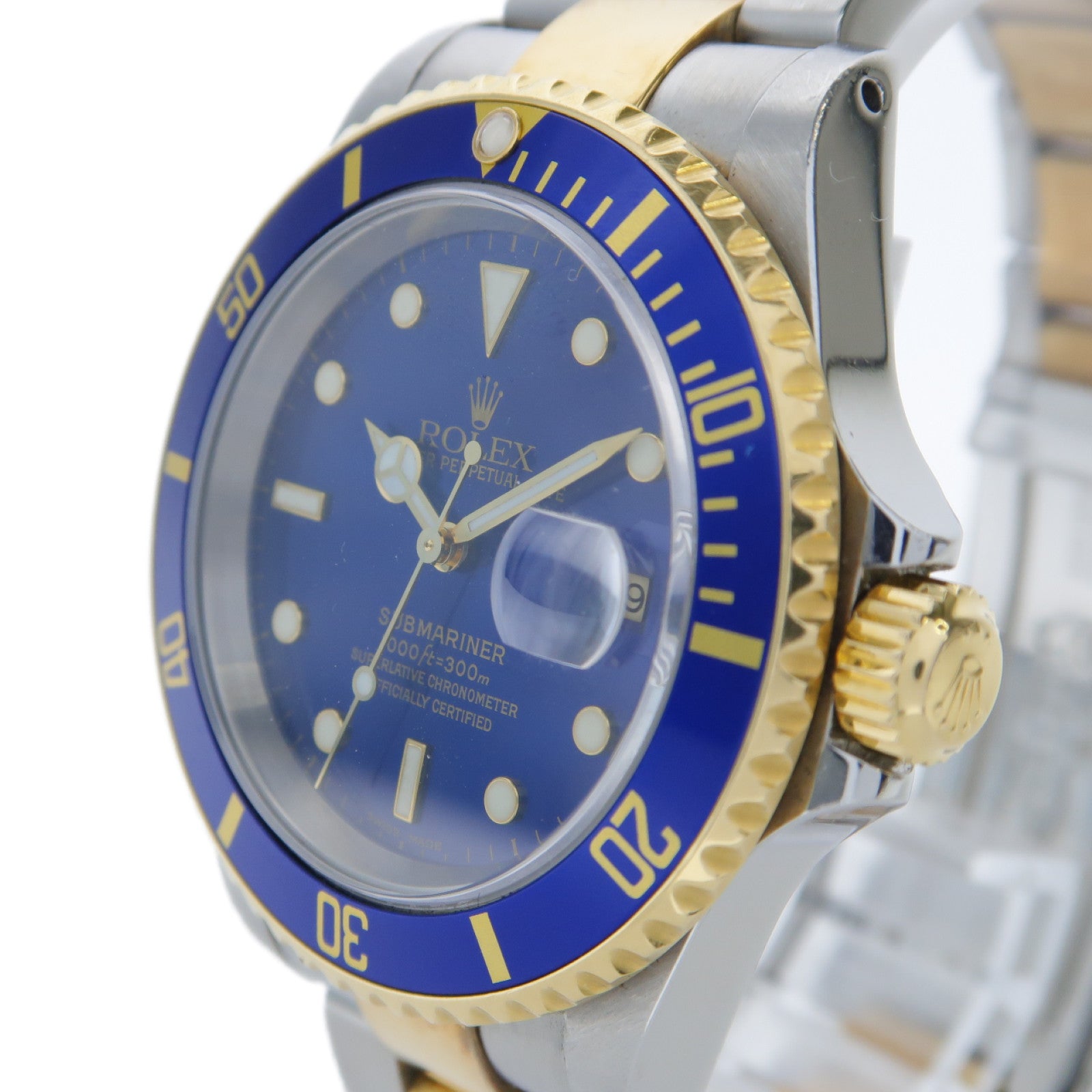 ROLEX Submariner 18K黃金/不鏽鋼手錶自動機芯藍色