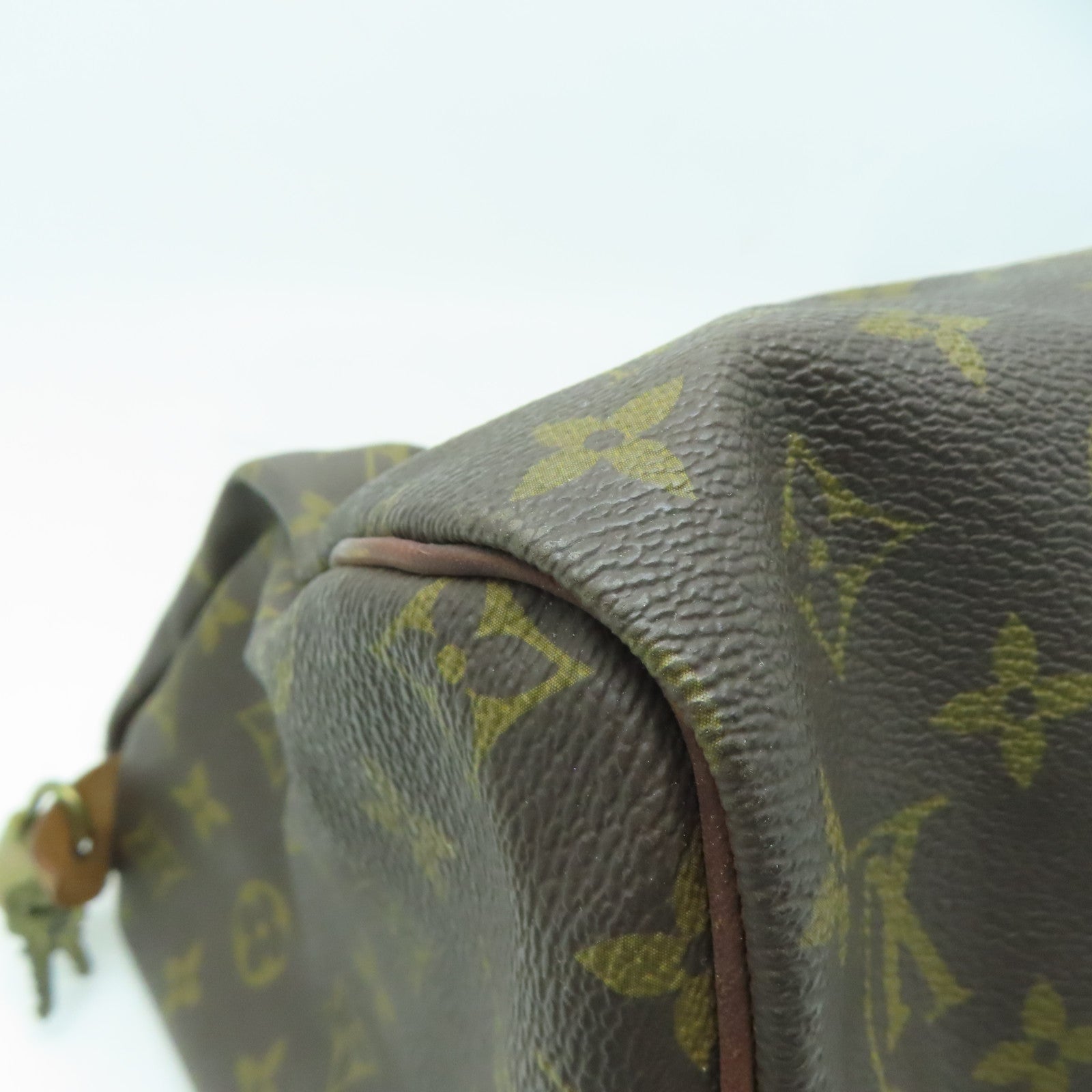 LOUIS VUITTON Monogram Speedy 30金扣手挽袋啡色