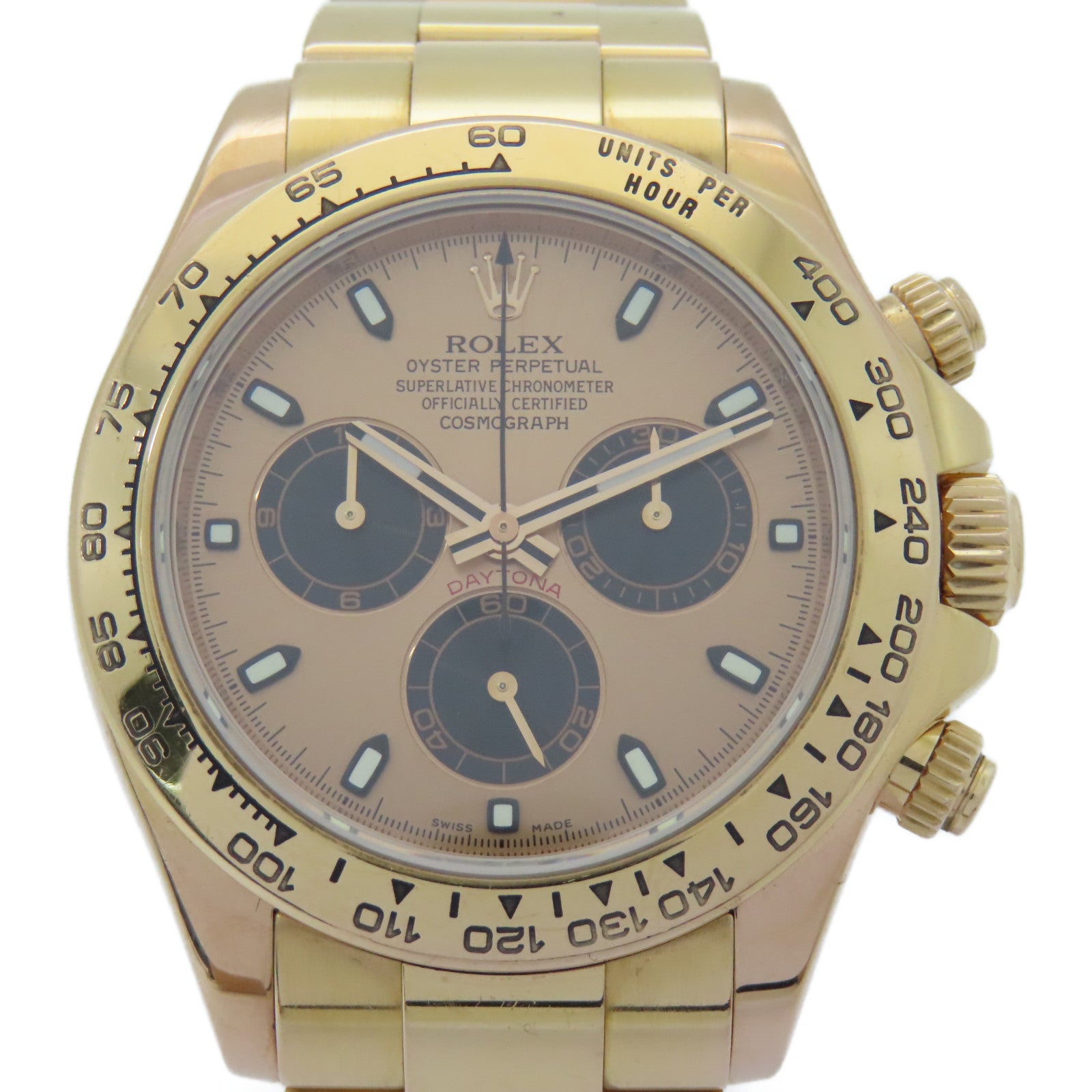 ROLEX 【激減優惠】18K黃金Daytona手錶自動機芯金色