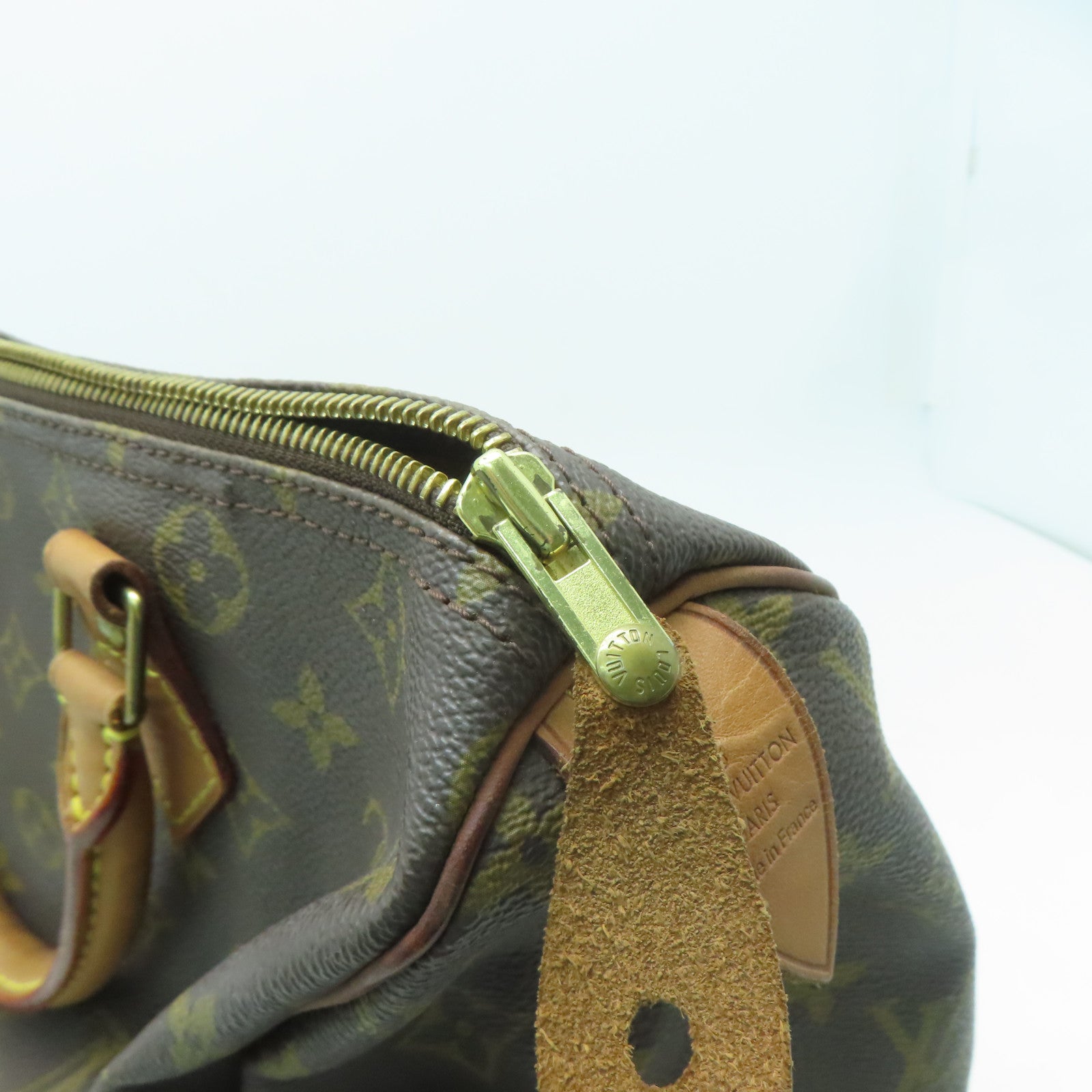 LOUIS VUITTON Monogram Speedy 30金扣手挽袋啡色