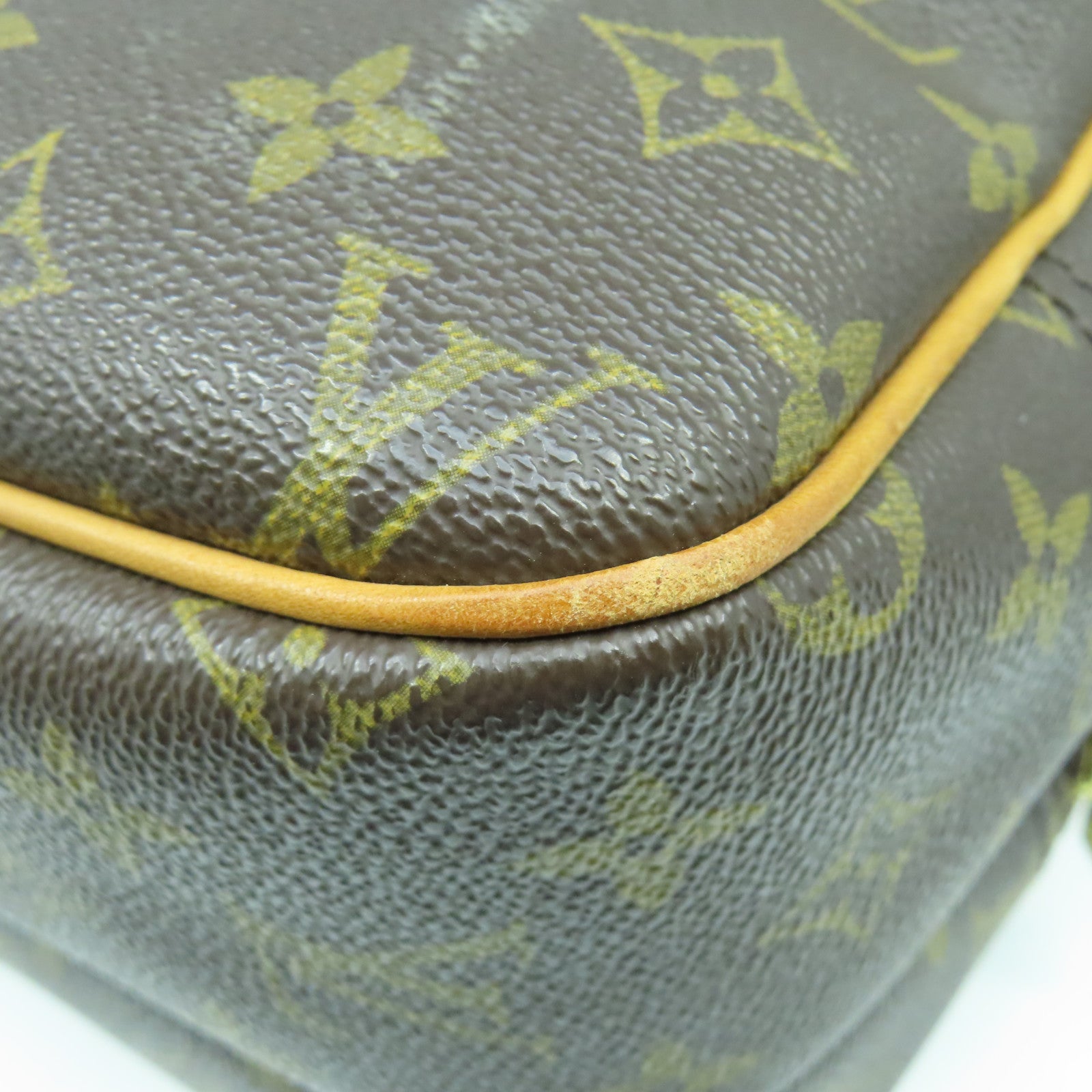 LOUIS VUITTON 【激減優惠】Monogram Reporter PM金扣肩背袋啡色