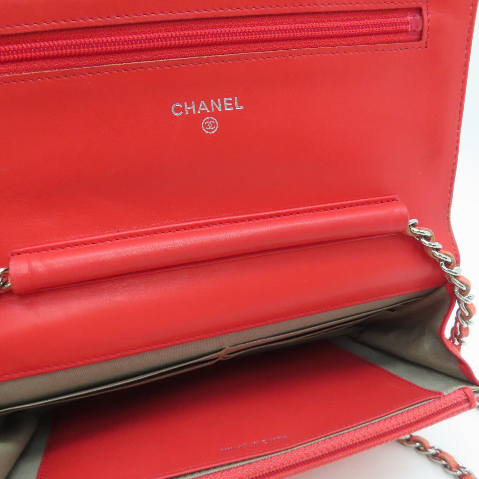 CHANEL [Sharp Discount] Caviar Leather Chain Shoulder Silver Buckle Shoulder Bag Pink