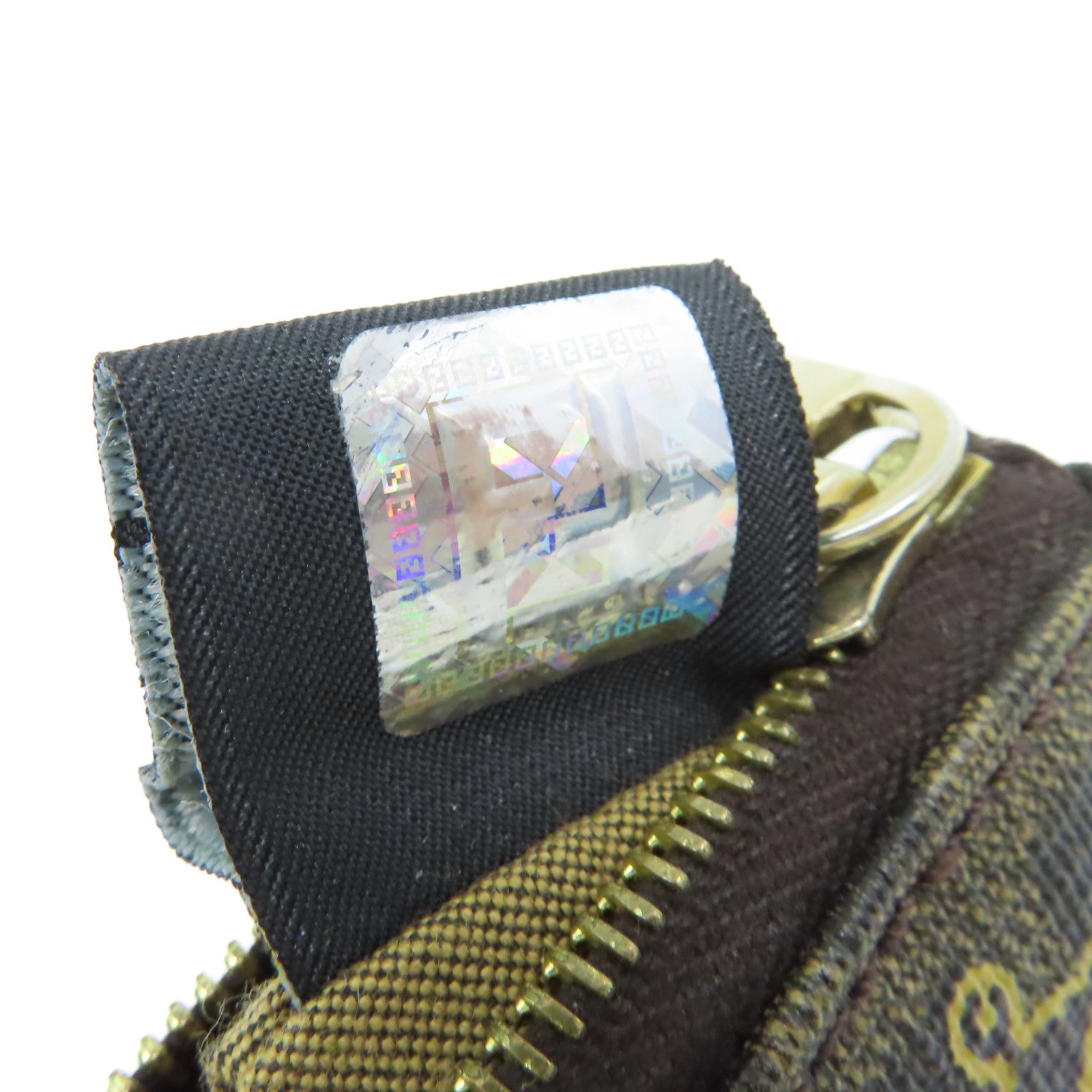 FENDI 塗層帆布Coin Case/Key Case金扣卡片套/鎖匙套啡色