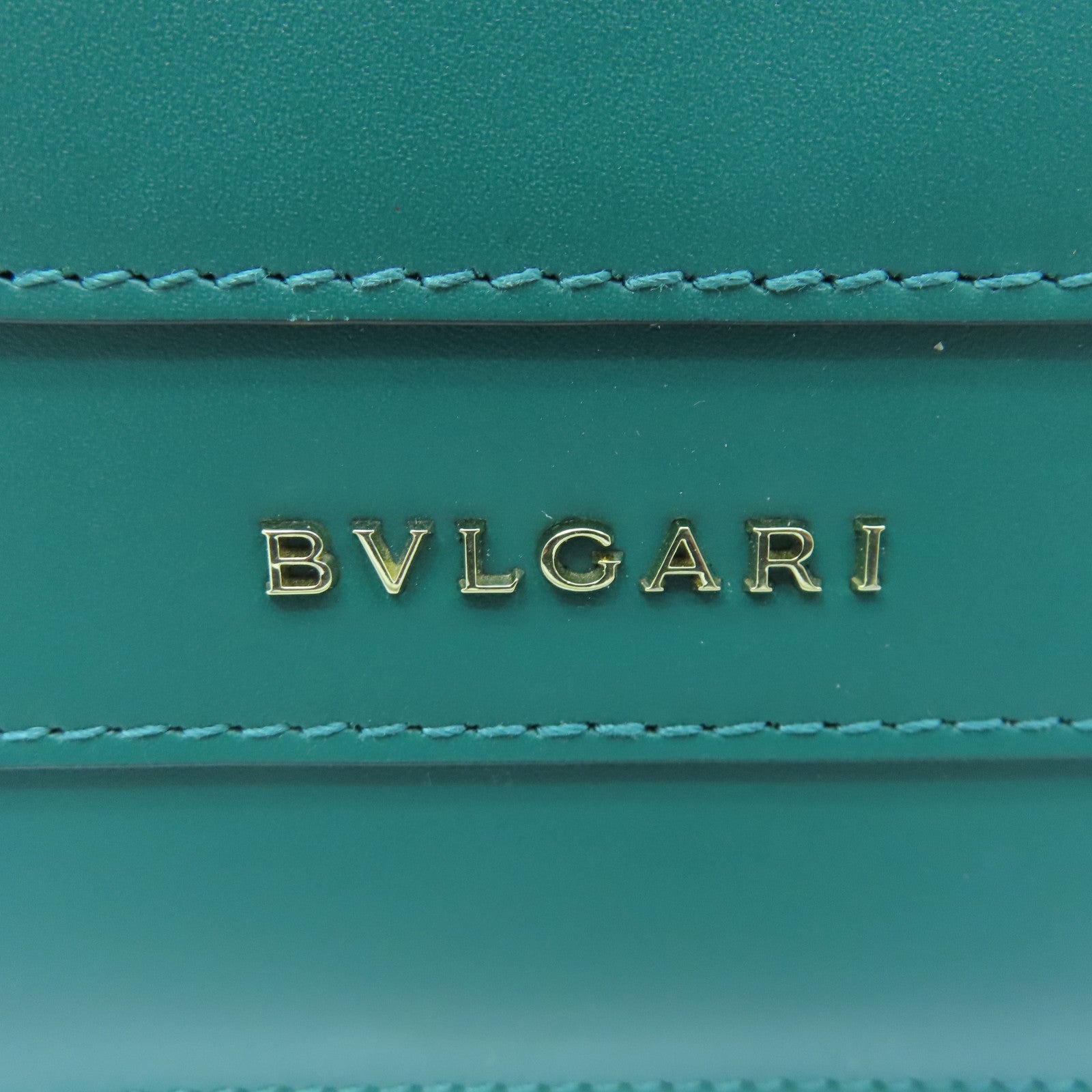 BVLGARI 牛皮皮革Serpenti Forever Top Handle金扣鏈帶肩背袋綠色