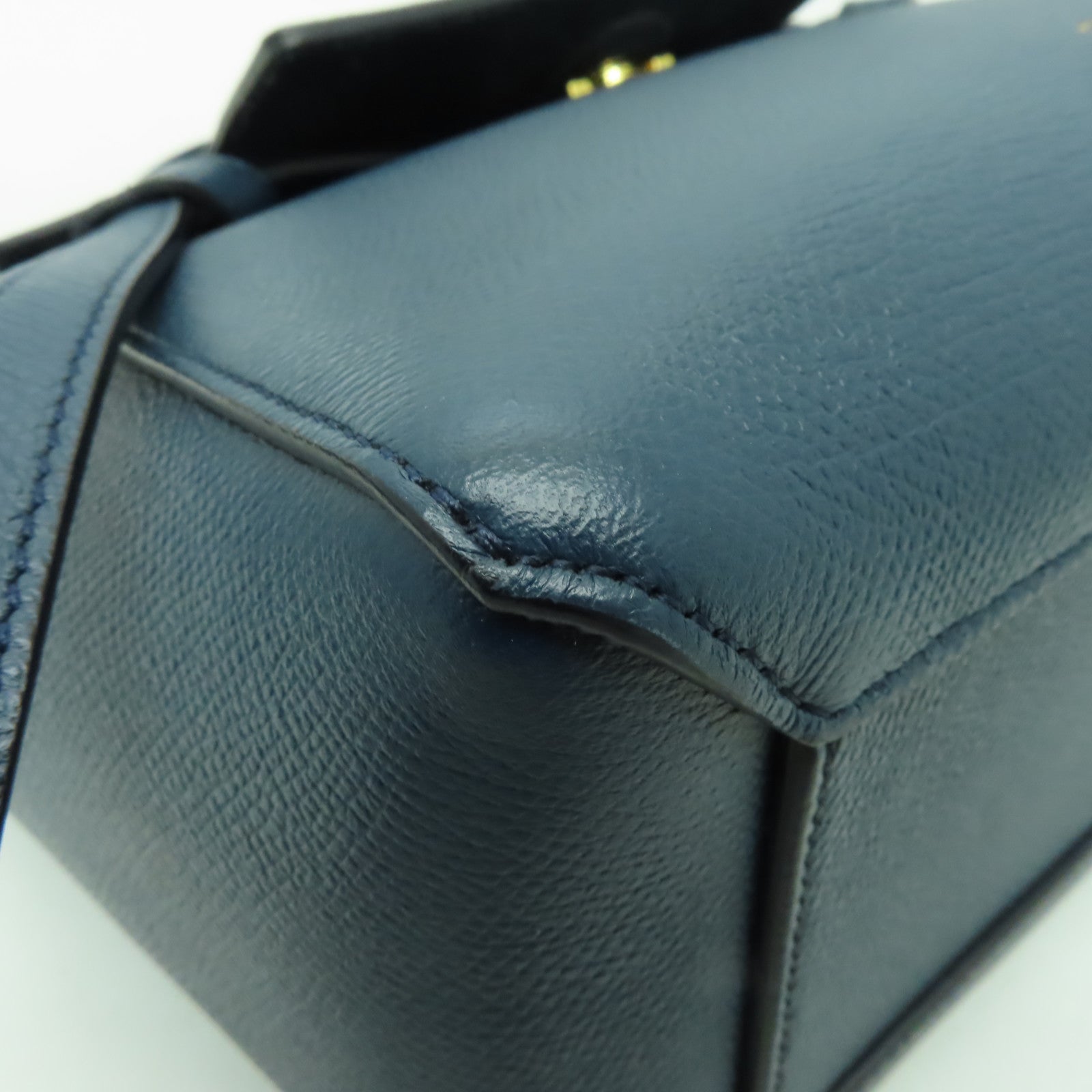 CELINE 粒面牛皮皮革Micro Belt Bag金扣手挽肩背兩用袋深綠色