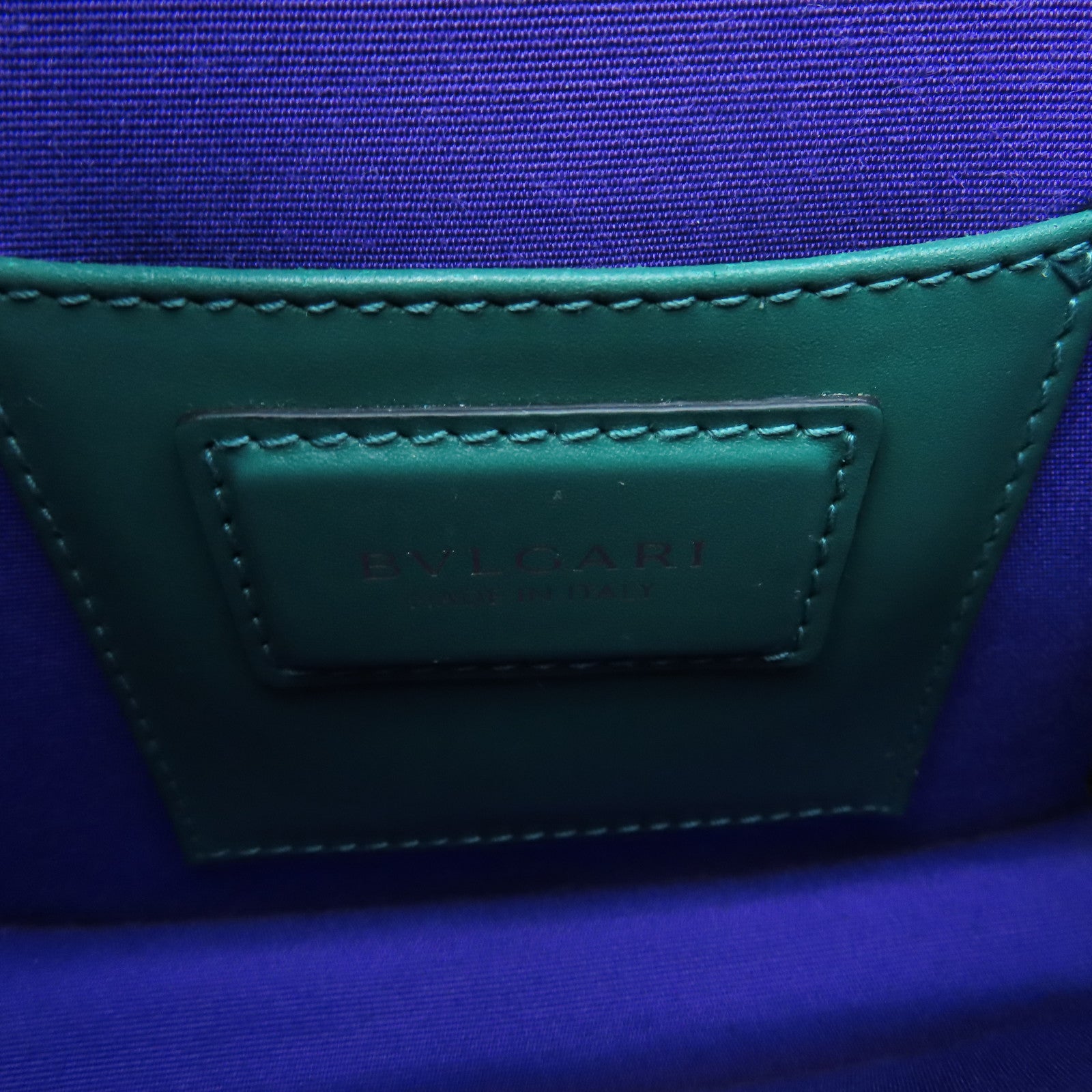BVLGARI 牛皮皮革Serpenti Forever Top Handle金扣鏈帶肩背袋綠色