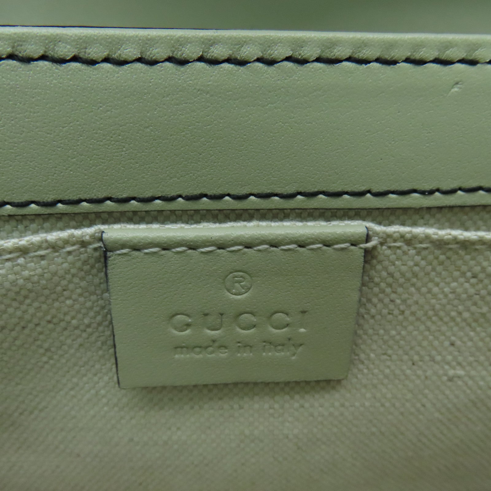 GUCCI 帆布Chain Shoulder金扣鏈帶肩背袋白色