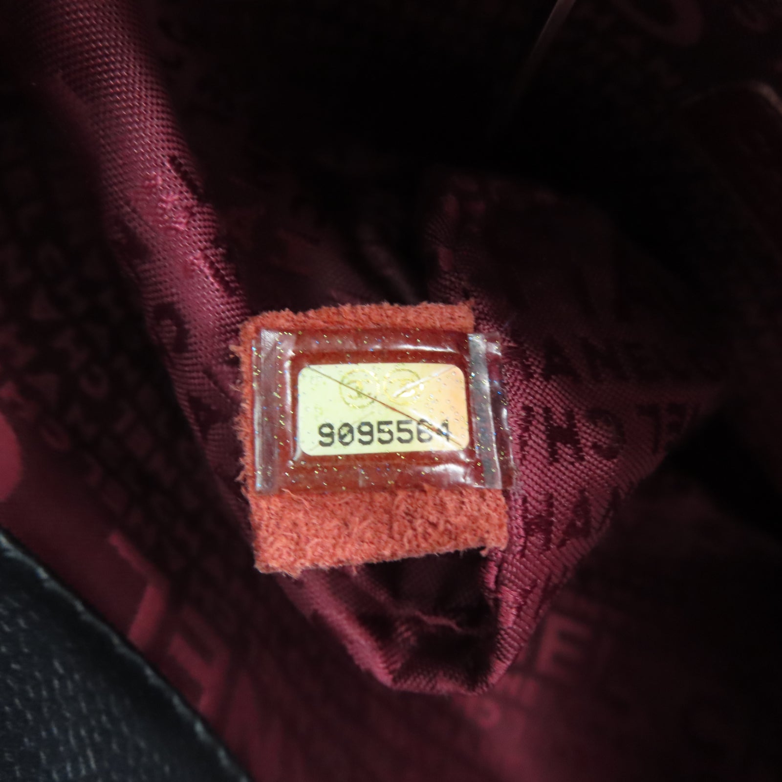 CHANEL 牛皮皮革Handbag银扣手挽袋黑色