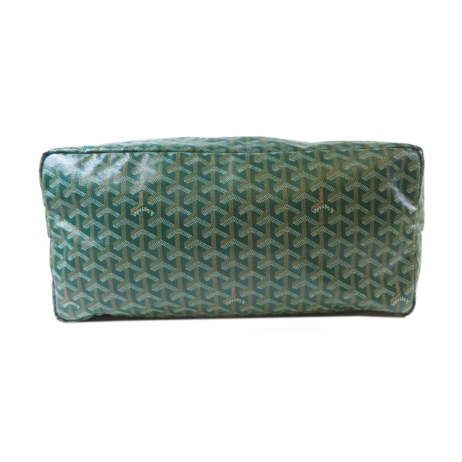 GOYARD 塗層帆布Saint-Louis GM銀扣手挽袋綠色