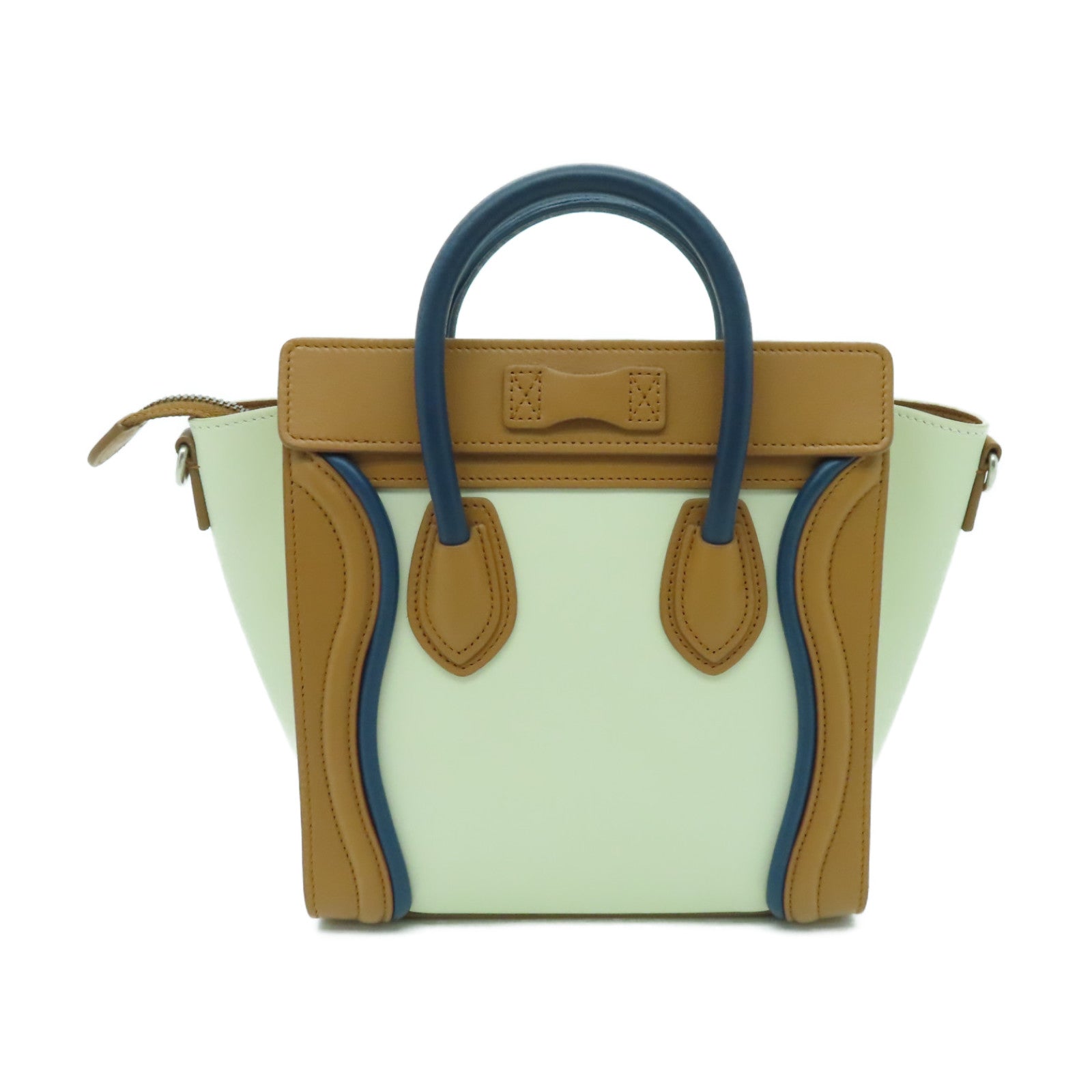 CELINE 牛皮皮革Nano Luggage手挽肩背兩用袋米