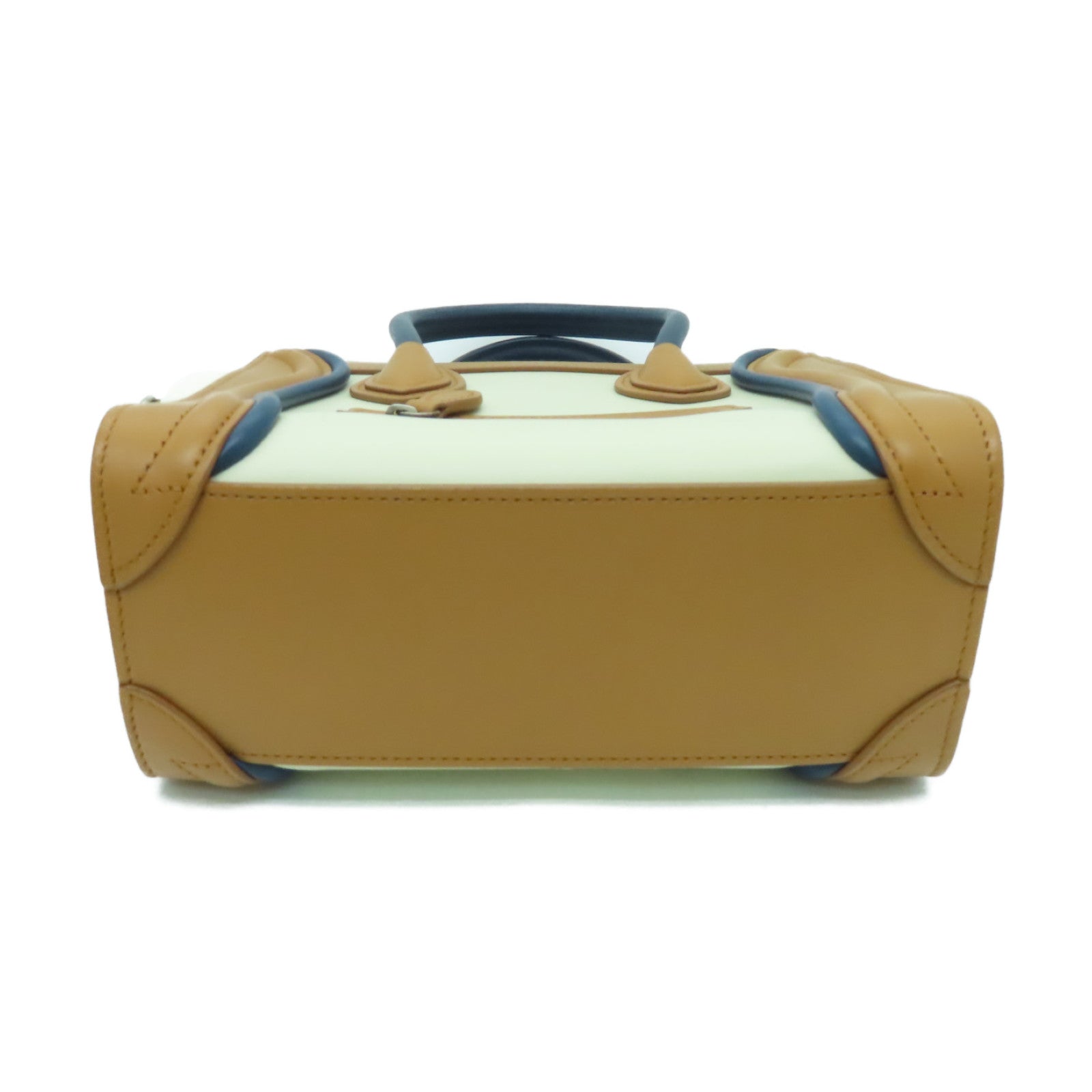 CELINE 牛皮皮革Nano Luggage手挽肩背兩用袋米