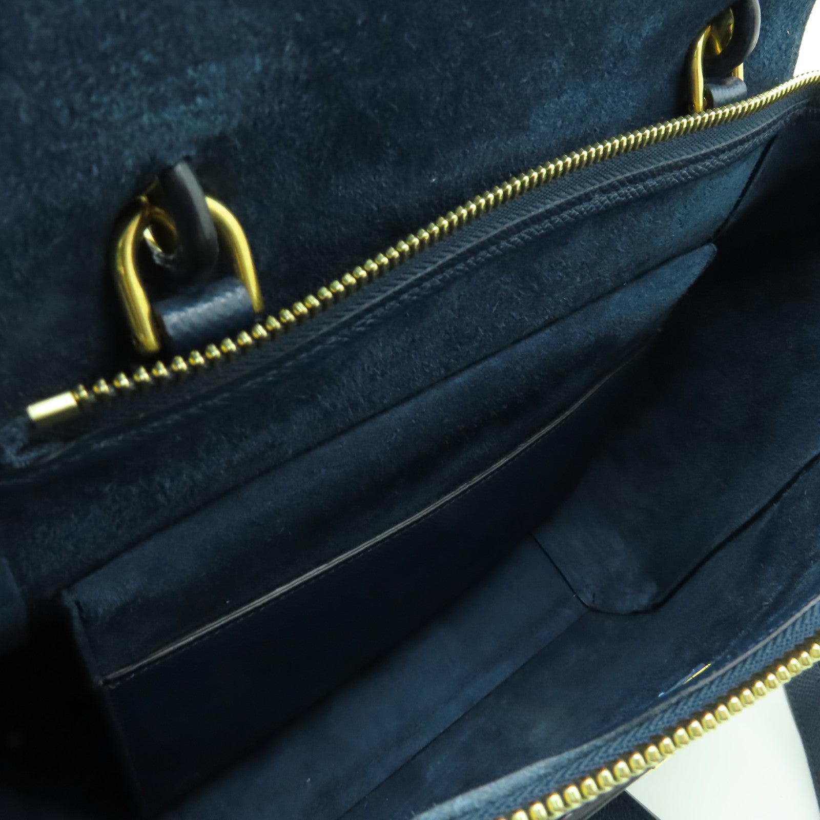 CELINE 粒面牛皮皮革Micro Belt Bag金扣手挽肩背兩用袋深綠色