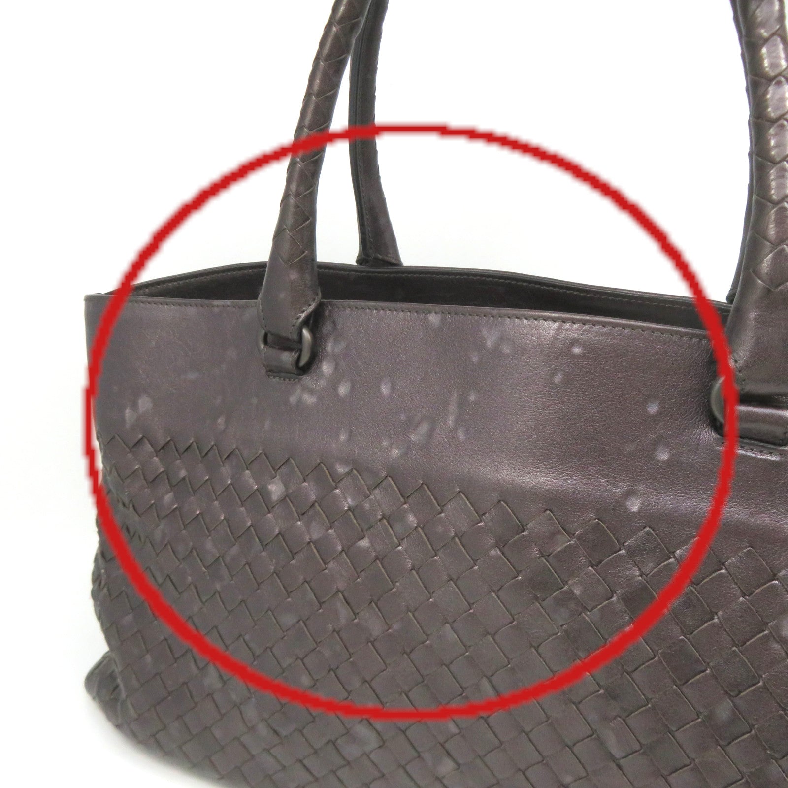 BOTTEGA VENETA 【激減優惠】織紋皮革Tote Bag手挽袋啡色