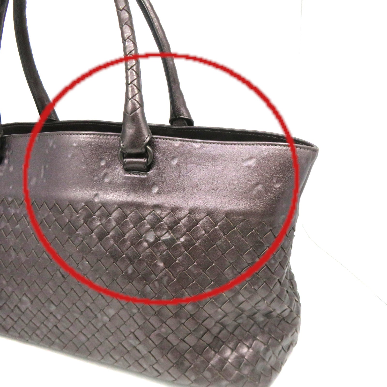 BOTTEGA VENETA 【激減優惠】織紋皮革Tote Bag手挽袋啡色