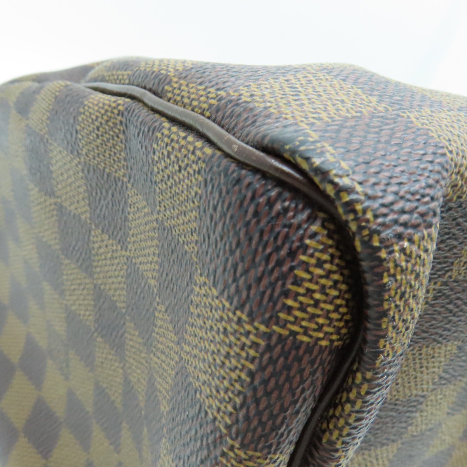 LOUIS VUITTON Damier Speedy 35金扣手挽袋啡色