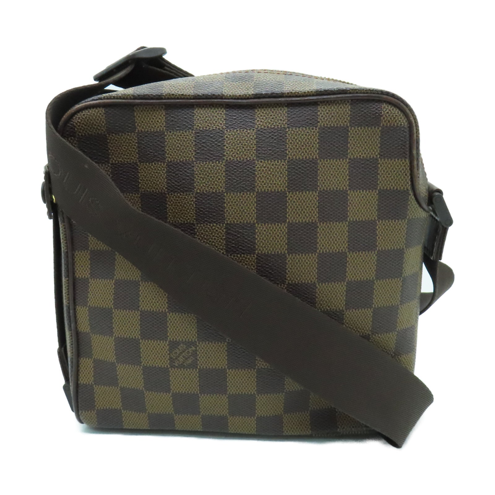 LOUIS VUITTON Damier Olav PM金扣肩背袋啡色