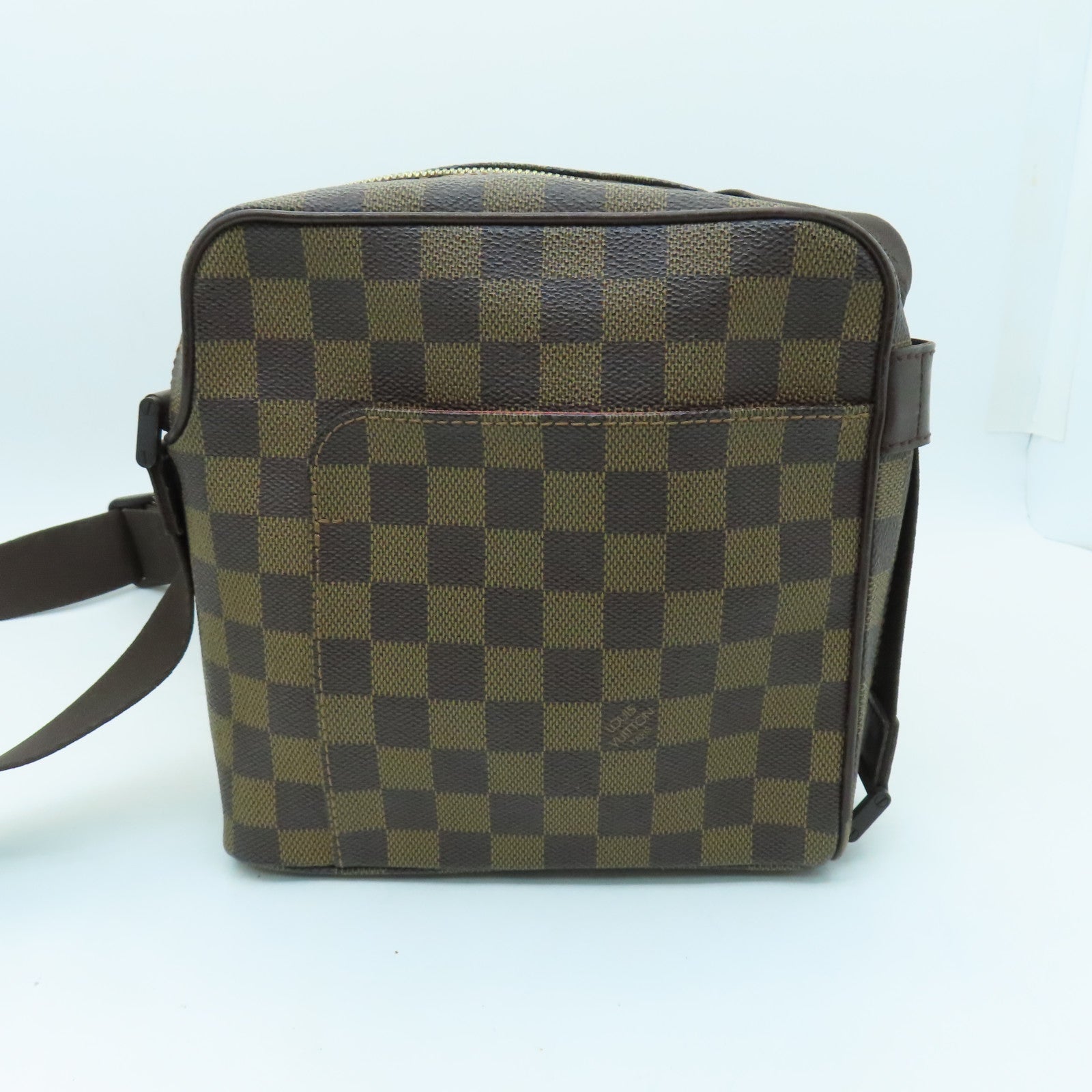 LOUIS VUITTON Damier Olav PM金扣肩背袋啡色
