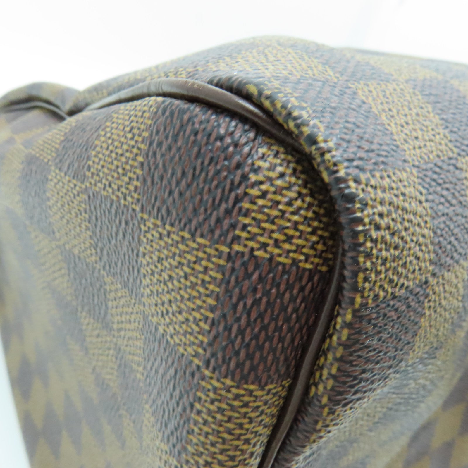 LOUIS VUITTON Damier Speedy 35金扣手挽袋啡色