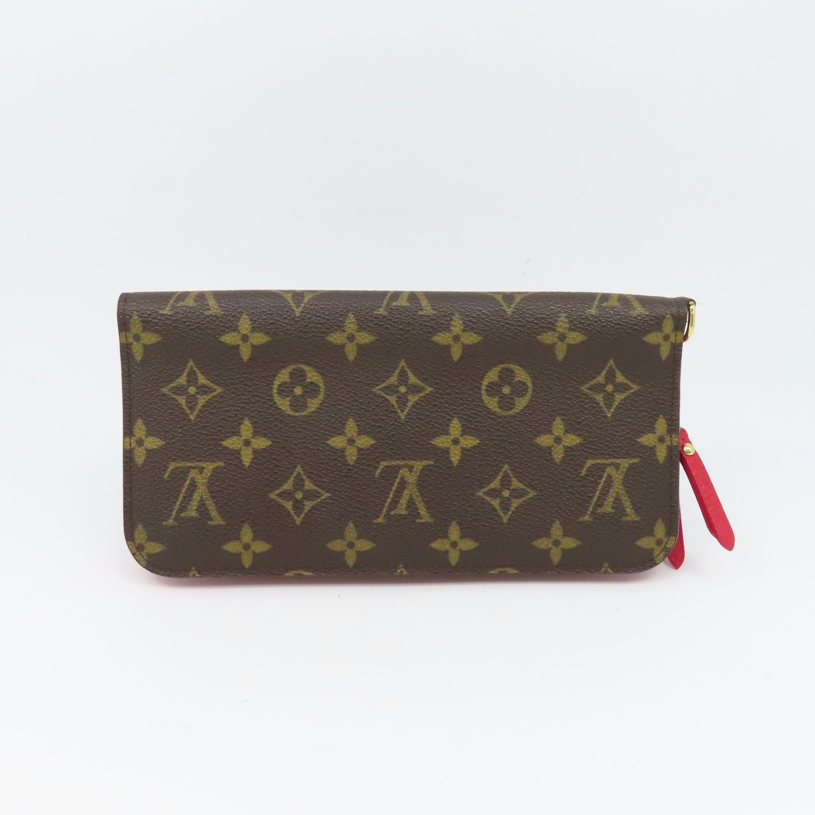 LOUIS VUITTON Monogram Insolite Wallet金扣長錢包啡色/紅色
