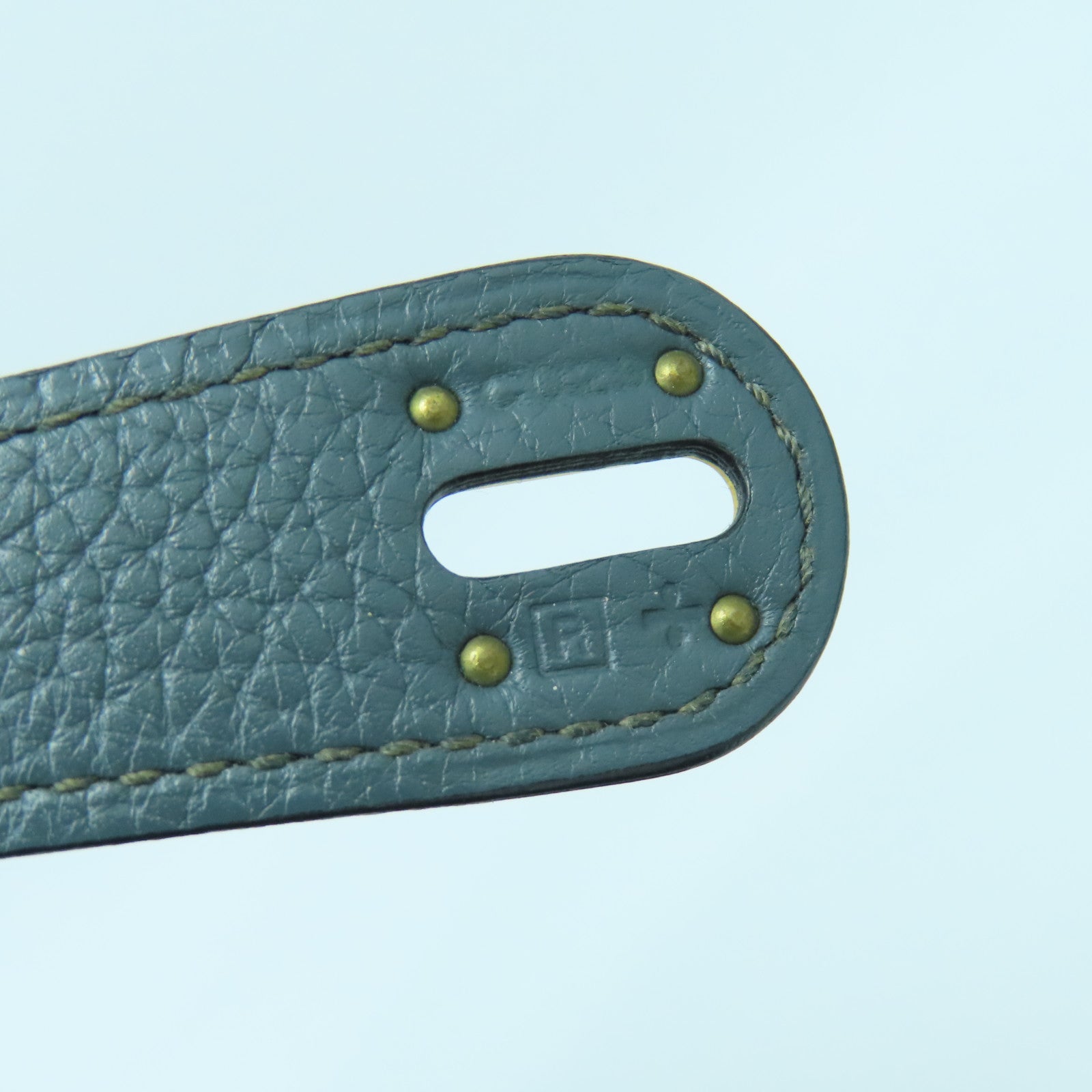 HERMES Clemence皮革Lindy 34金扣手挽肩背兩用袋風暴藍色
