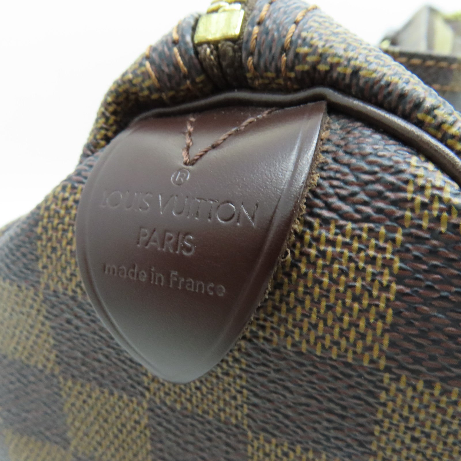 LOUIS VUITTON Damier Speedy 35金扣手挽袋啡色