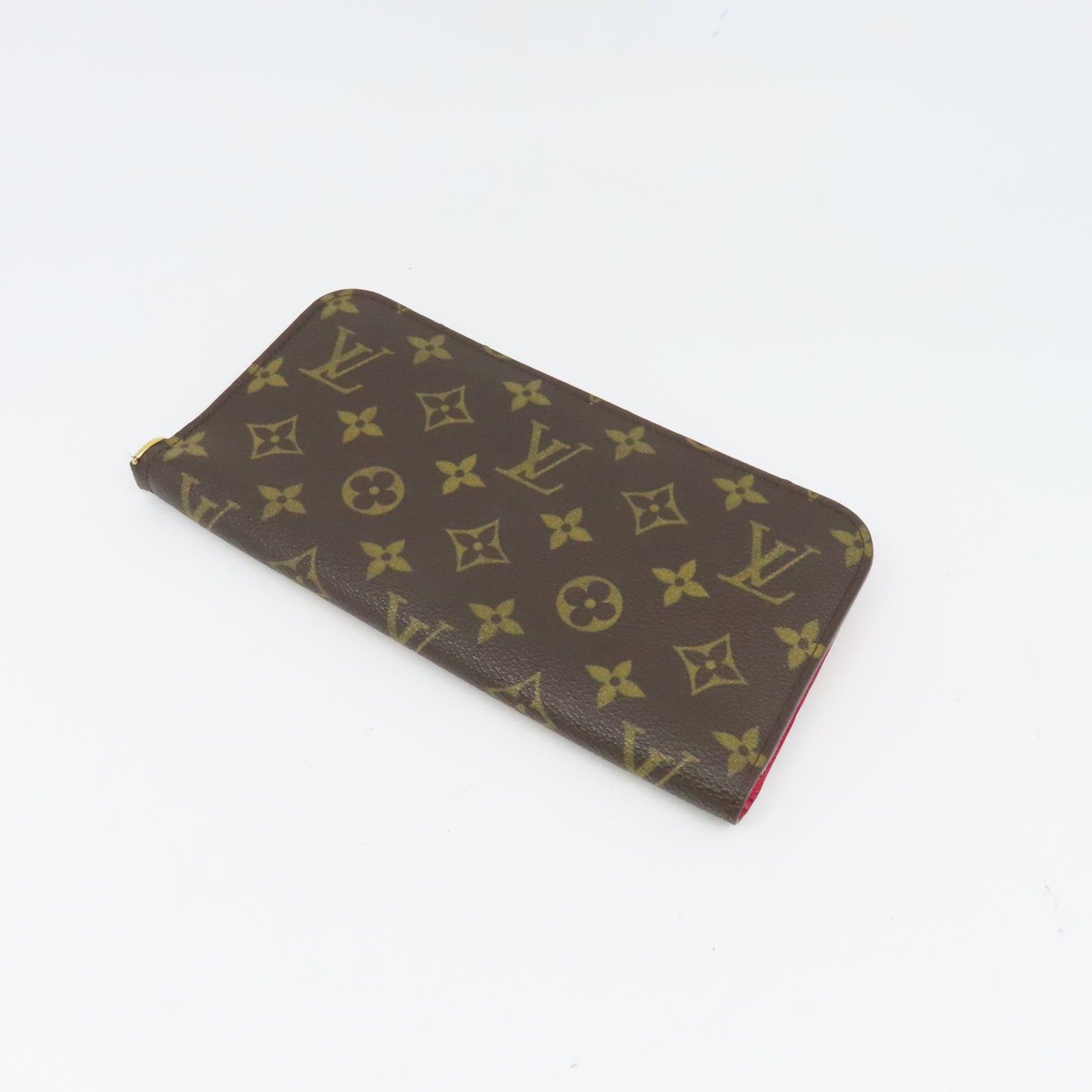 LOUIS VUITTON Monogram Insolite Wallet金扣長錢包啡色/紅色