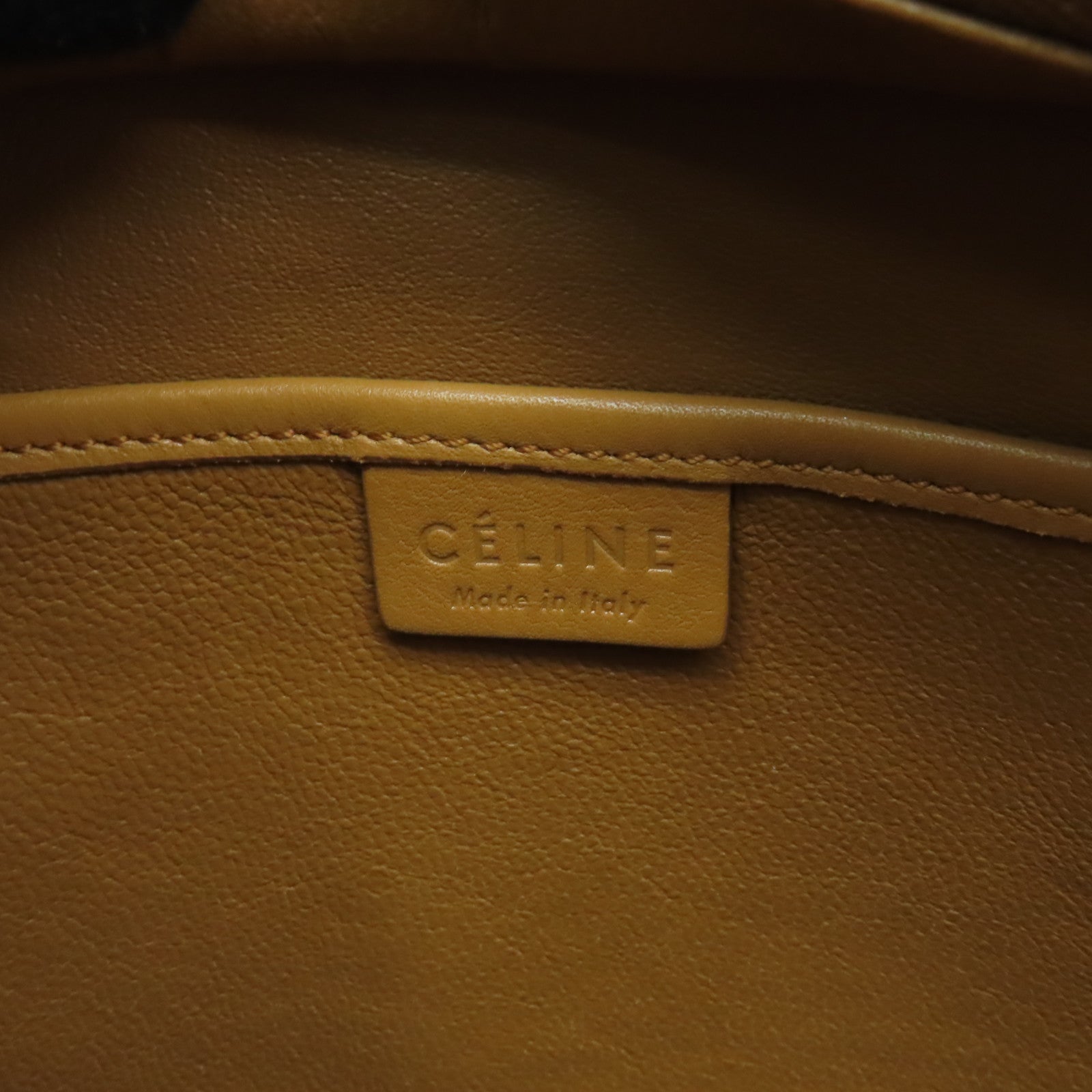 CELINE 牛皮皮革Nano Luggage手挽肩背兩用袋米
