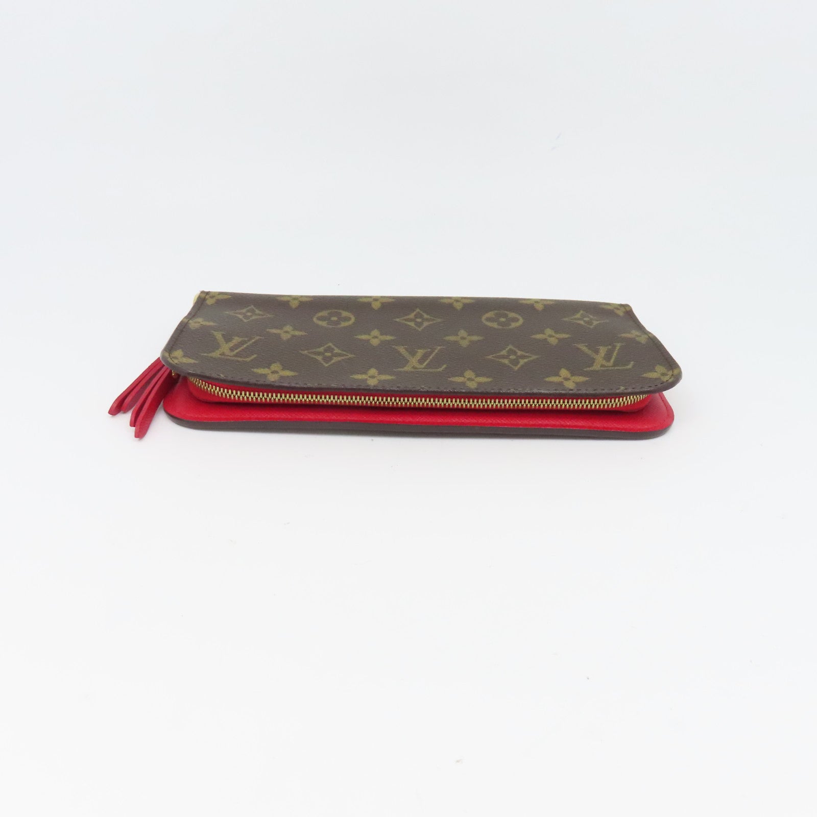 LOUIS VUITTON Monogram Insolite Wallet金扣長錢包啡色/紅色