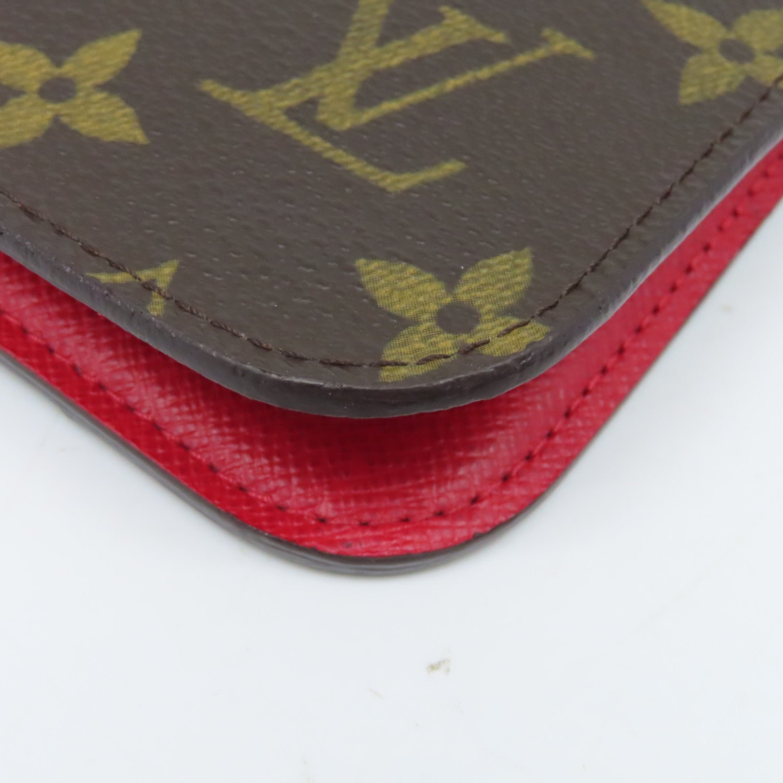 LOUIS VUITTON Monogram Insolite Wallet金扣長錢包啡色/紅色
