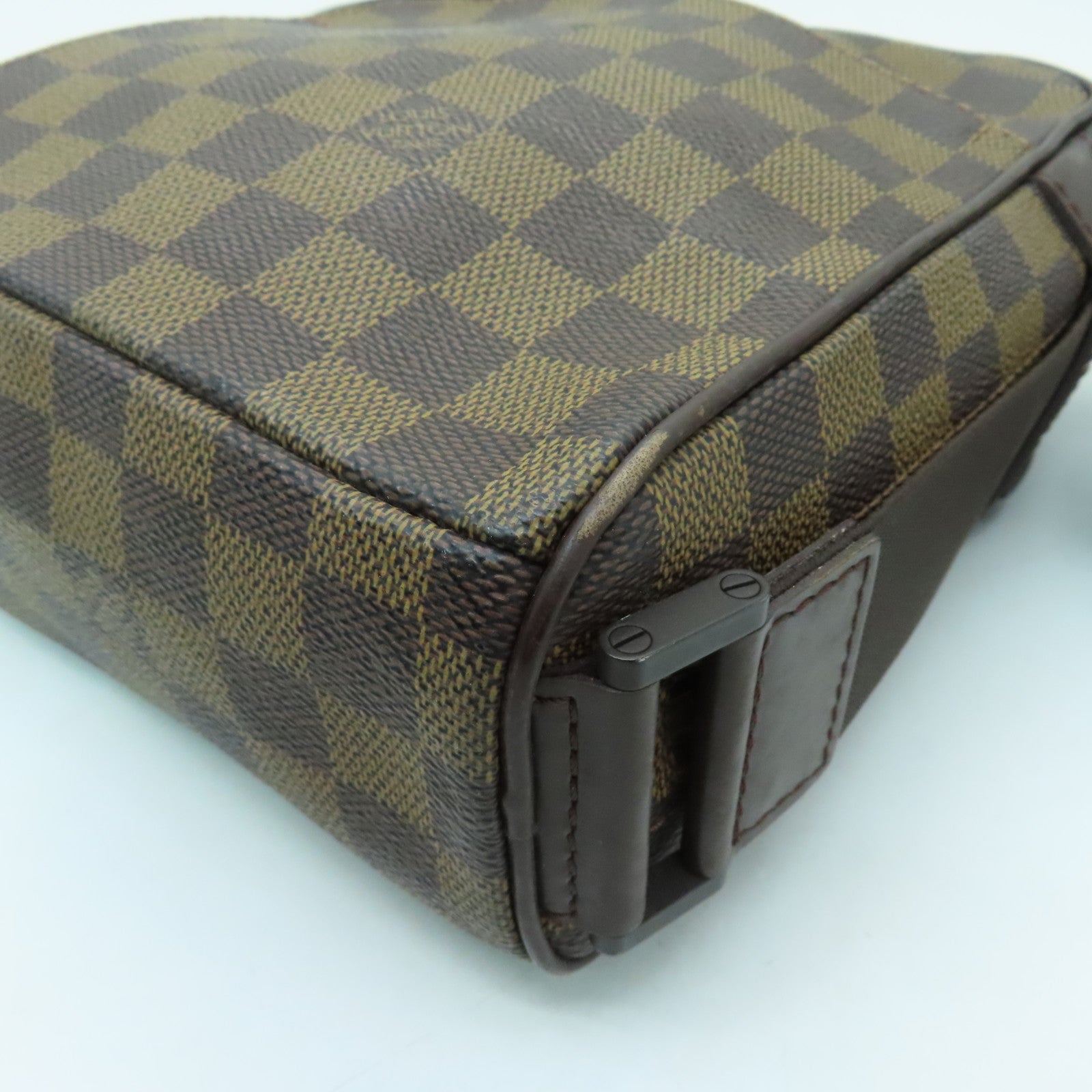 LOUIS VUITTON Damier Olav PM金扣肩背袋啡色