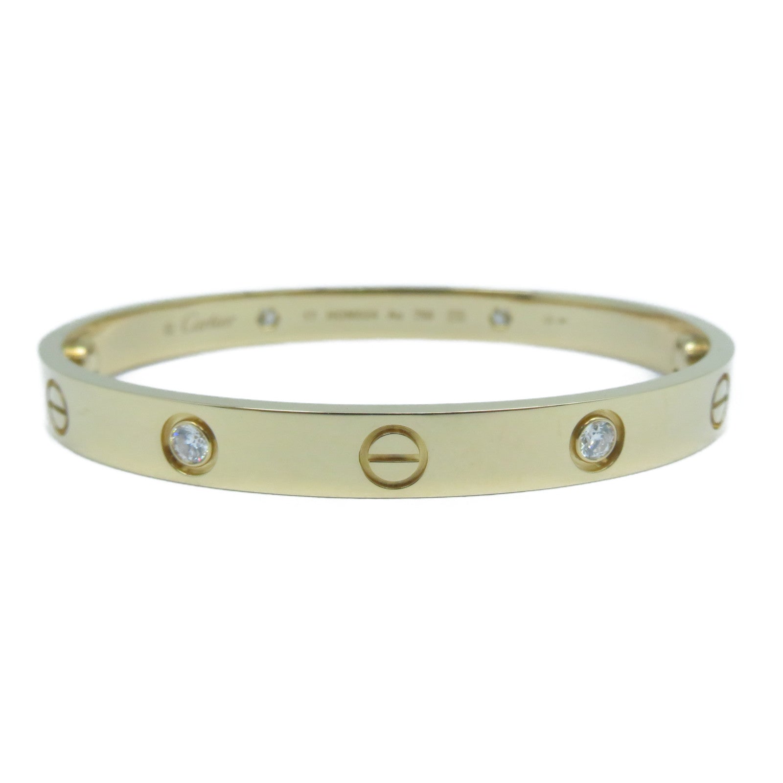 CARTIER 18K玫瑰金4 Diamond Love Bracelet鑽石手鐲Cartier#17