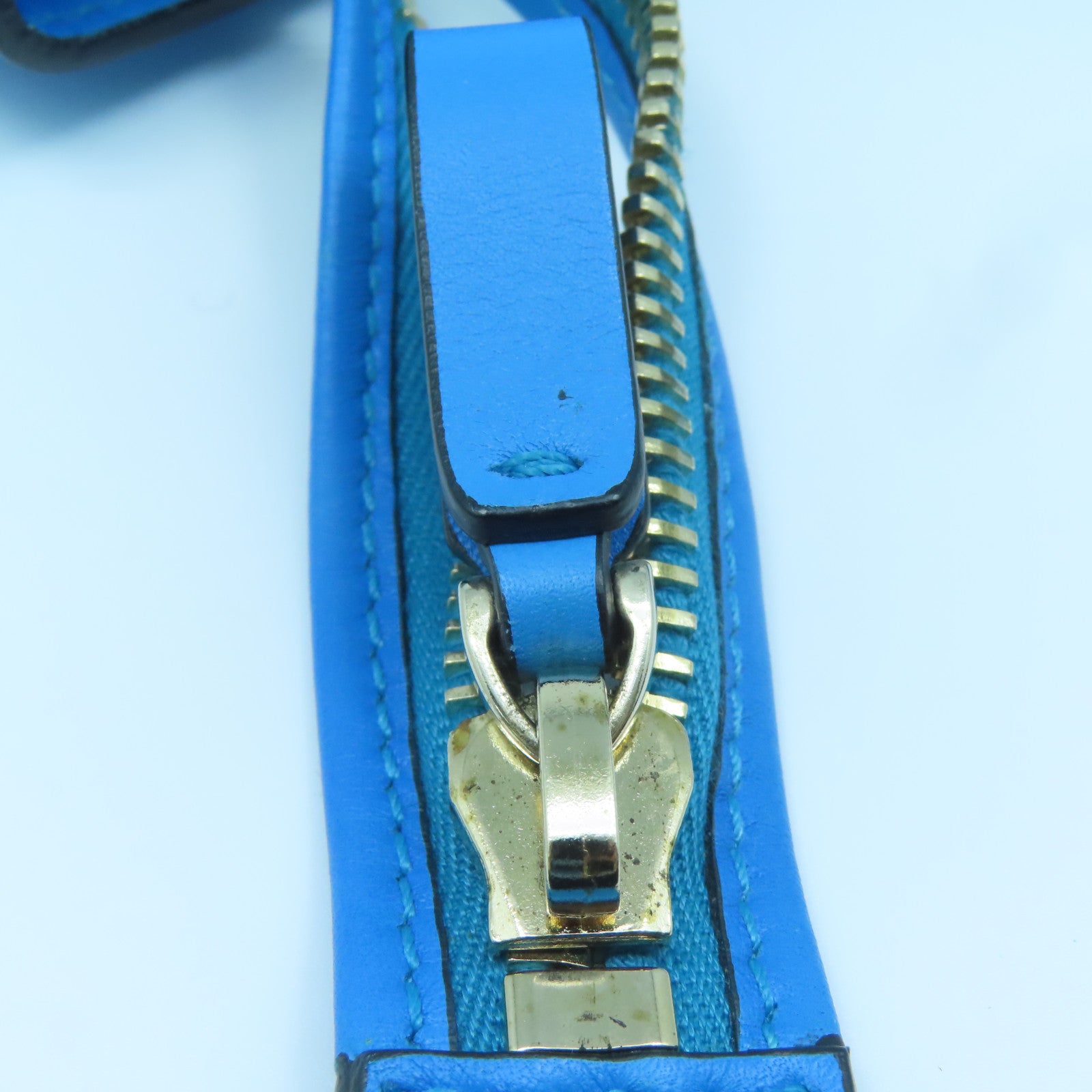 Valentino 【激減優惠】牛皮皮革2way Shoulder Bag金扣手挽肩背兩用袋藍色