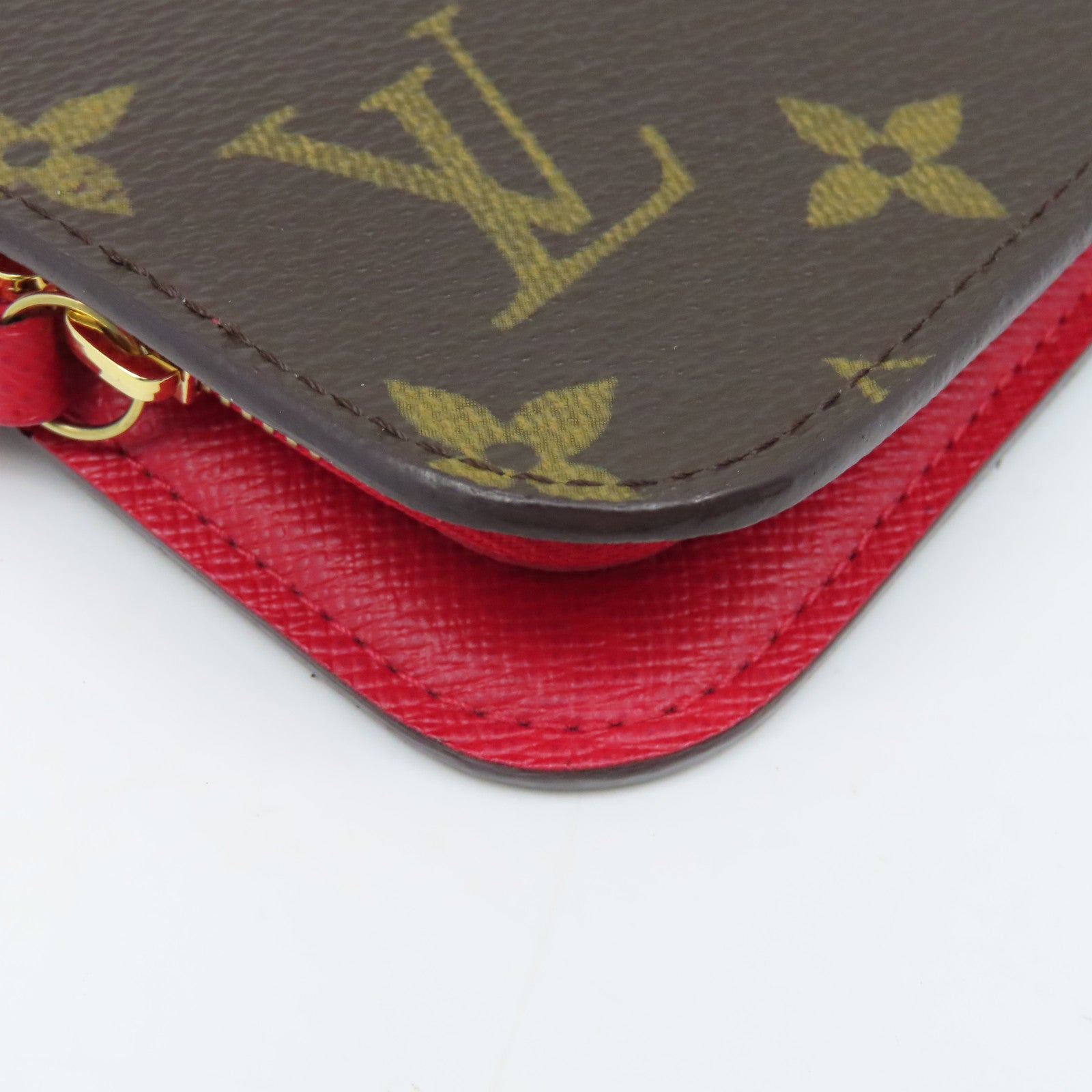 LOUIS VUITTON Monogram Insolite Wallet金扣長錢包啡色/紅色
