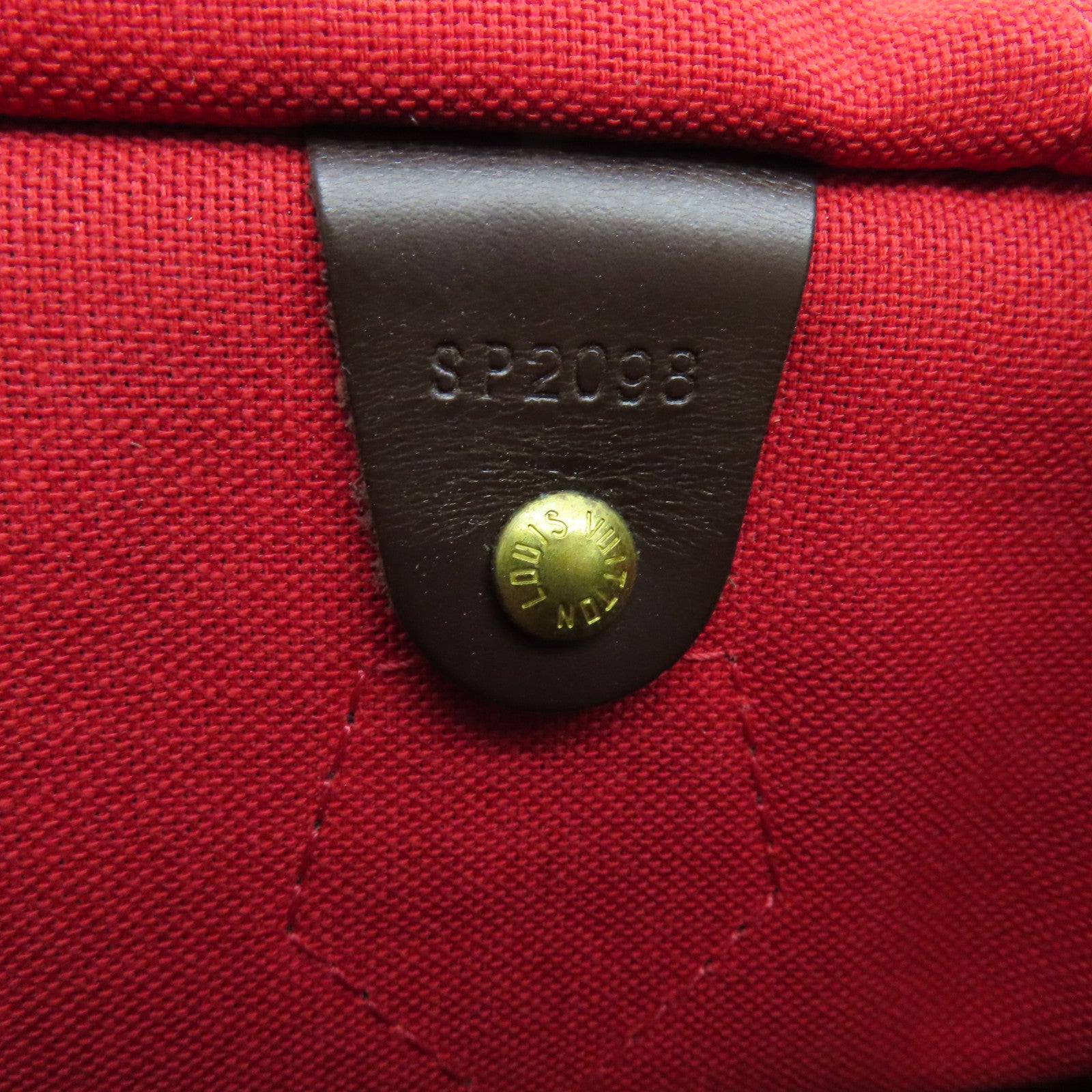 LOUIS VUITTON Damier Speedy 35金扣手挽袋啡色