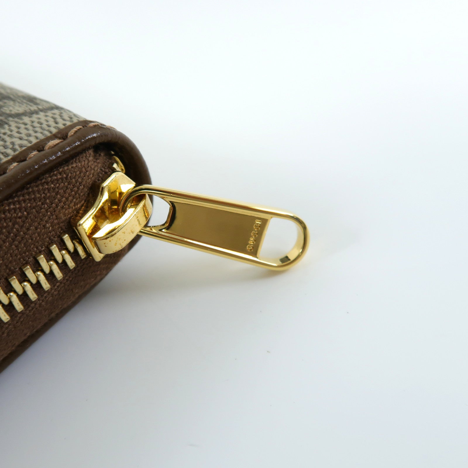 GUCCI 塗層帆布Horsebit 1955 Long Wallet金扣長錢包米色/啡色
