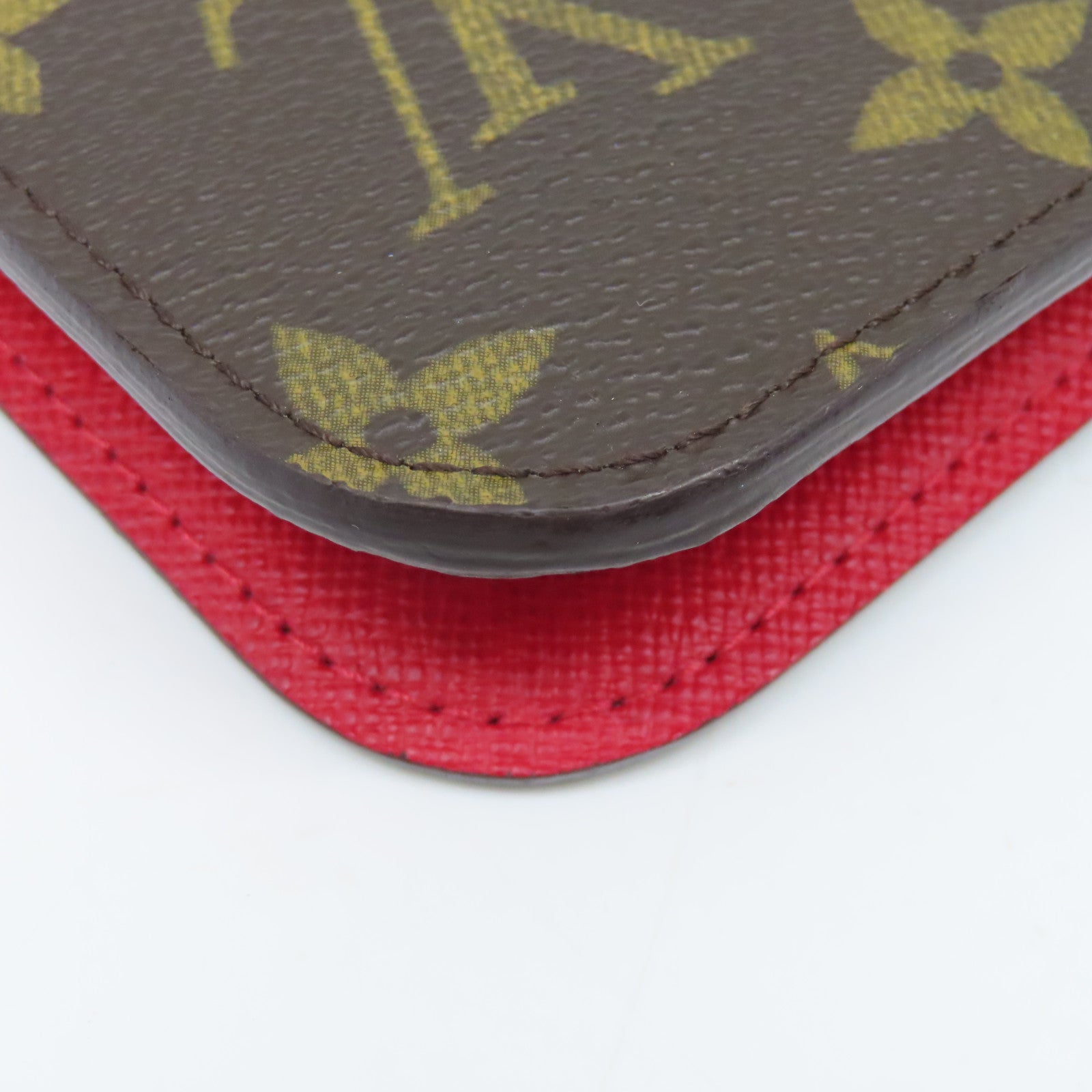 LOUIS VUITTON Monogram Insolite Wallet金扣長錢包啡色/紅色