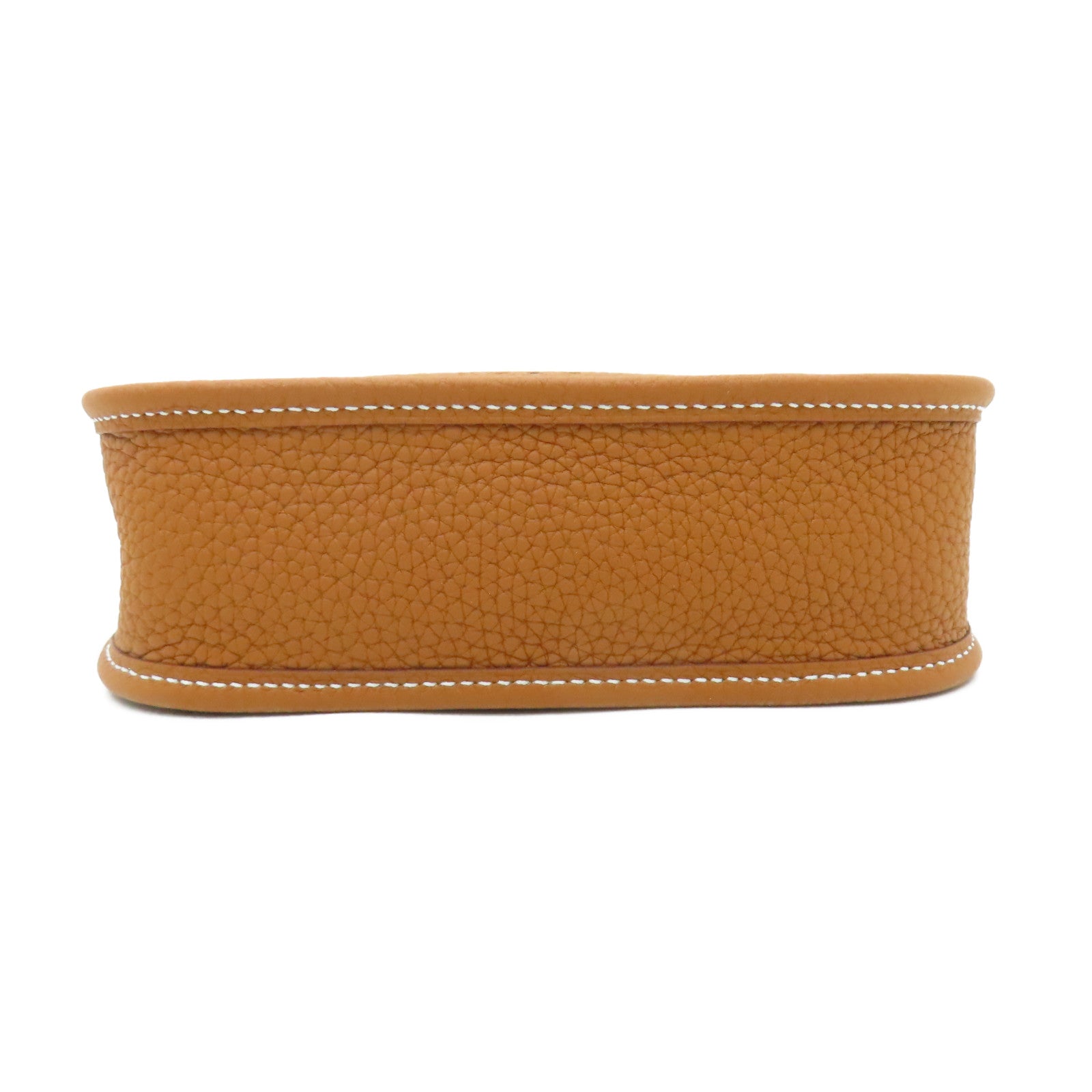 HERMES Clemence皮革Evelyne TPM金扣肩背袋Gold經典駝色