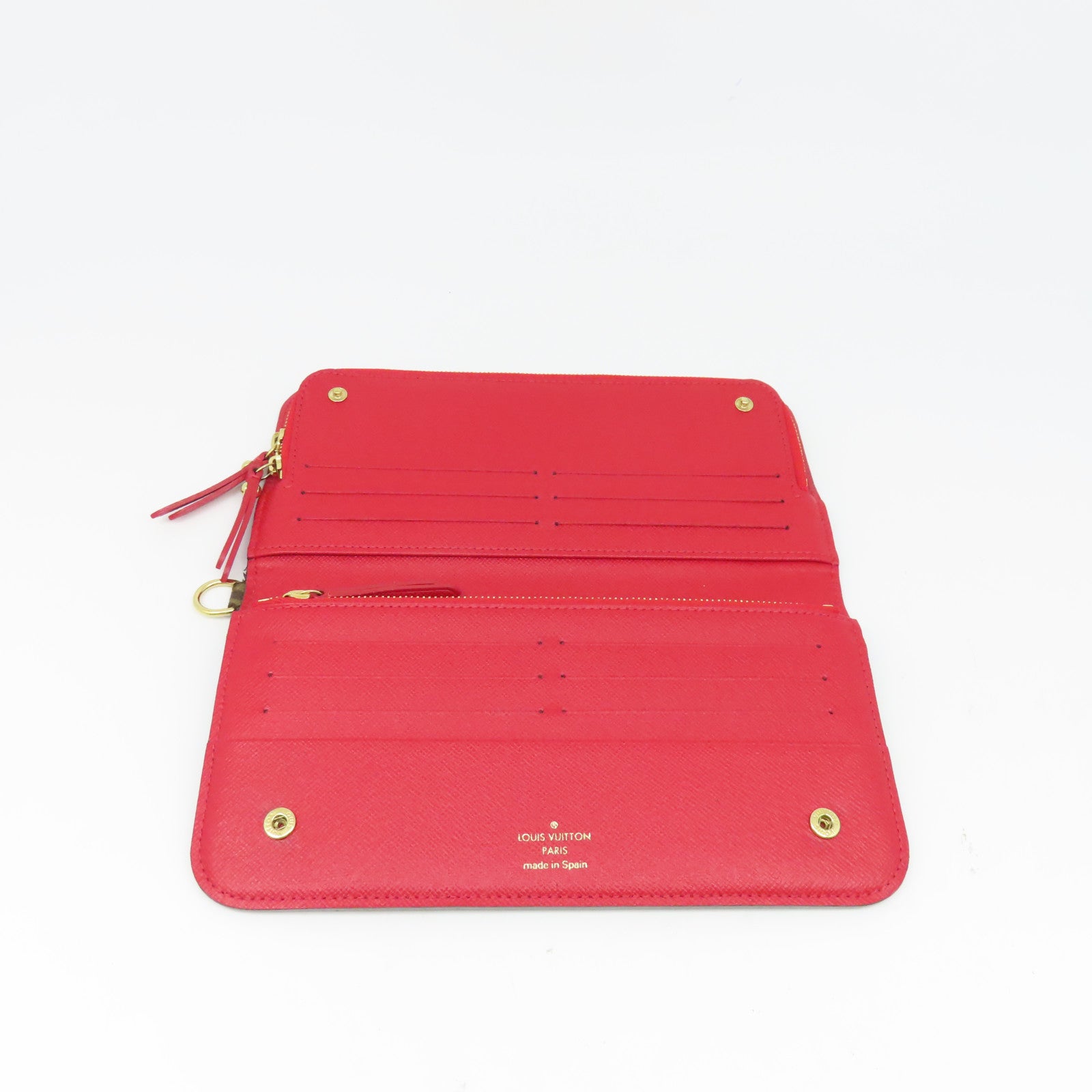 LOUIS VUITTON Monogram Insolite Wallet金扣長錢包啡色/紅色