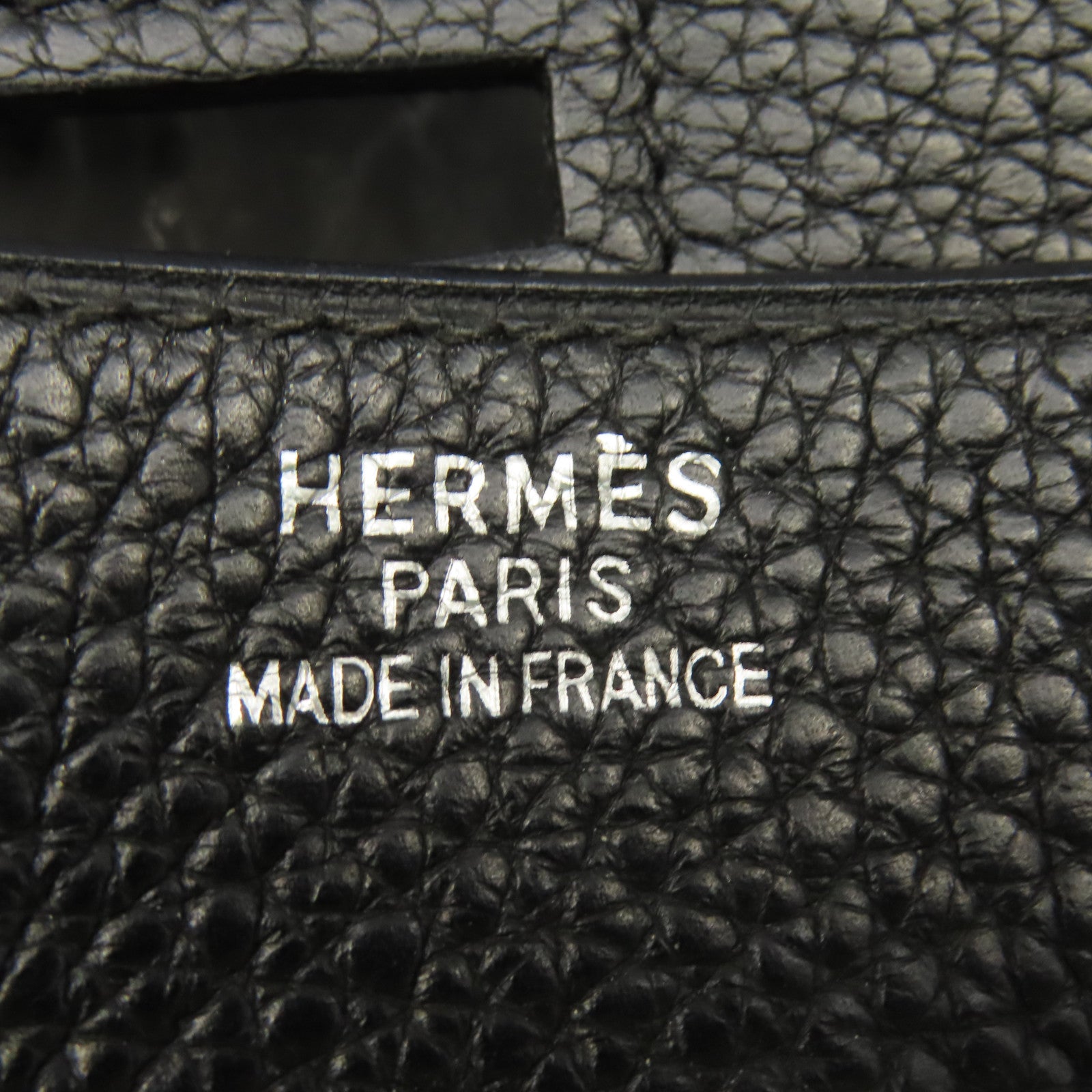 HERMES Clemence皮革Shoulder Birkin銀扣肩背袋黑色