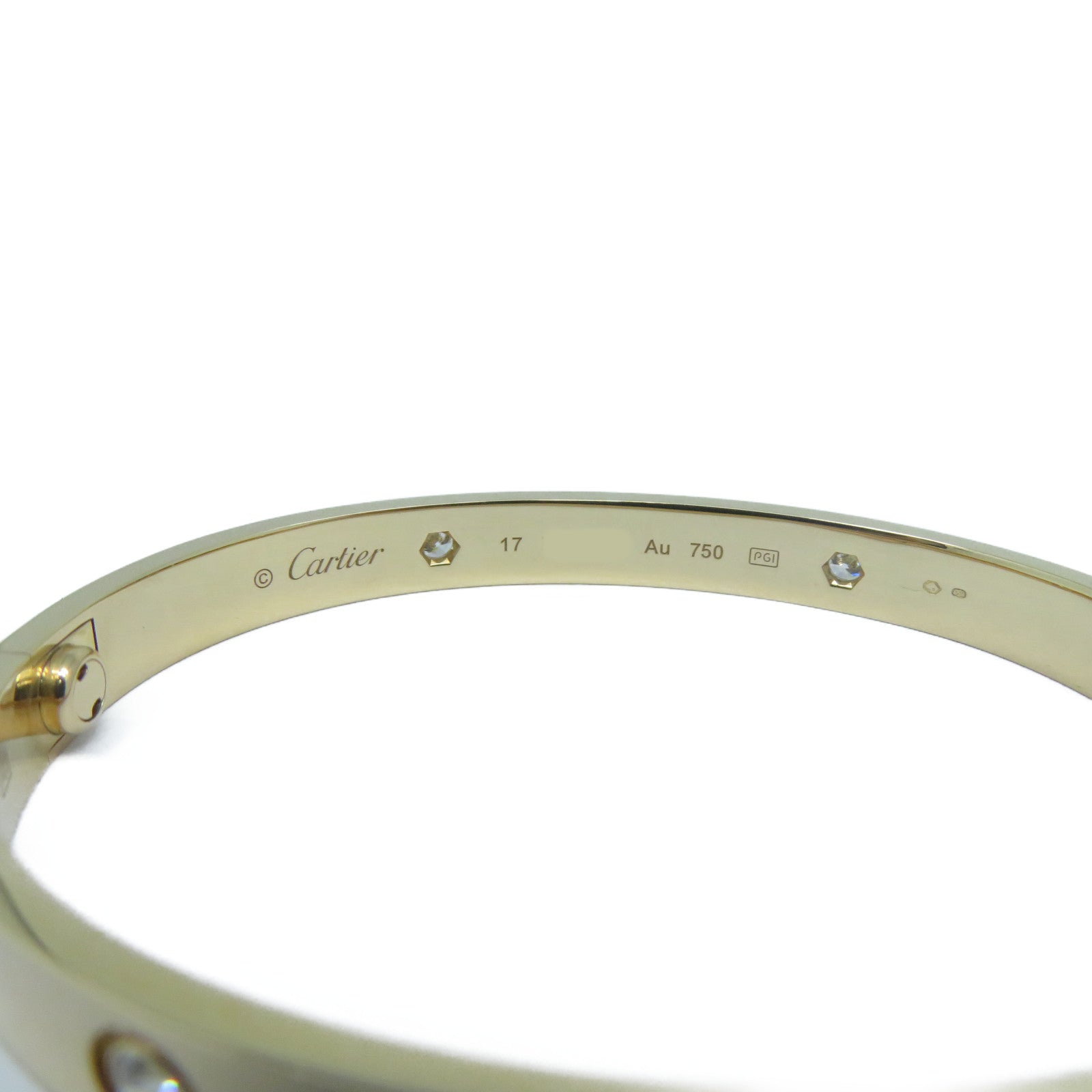 CARTIER 18K玫瑰金4 Diamond Love Bracelet鑽石手鐲Cartier#17