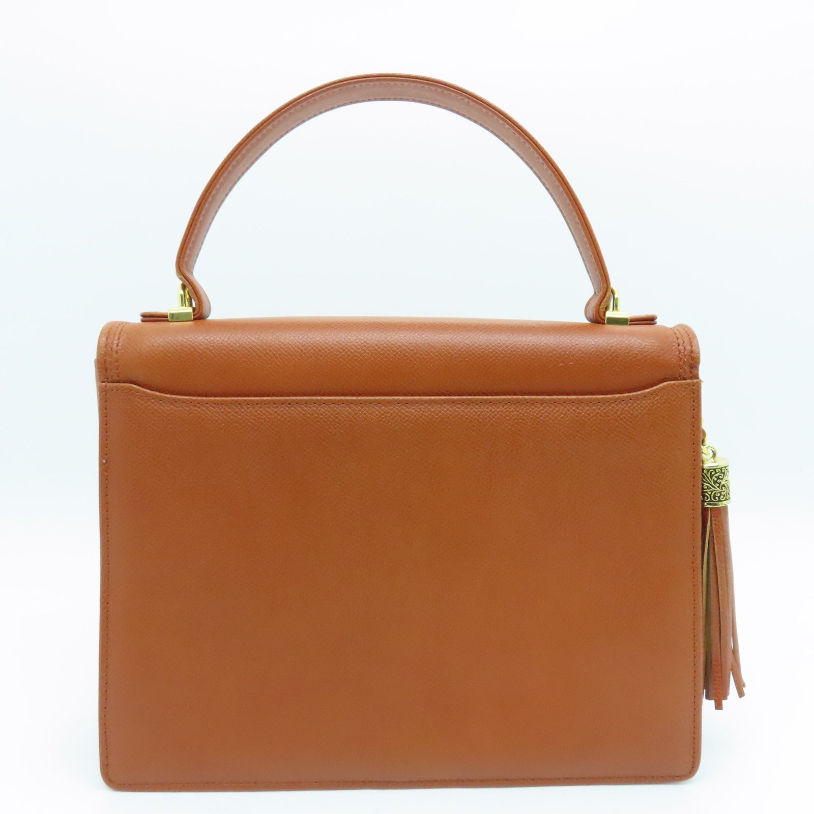 Valentino 牛皮皮革Vintage Bag金扣手挽肩背兩用袋啡色